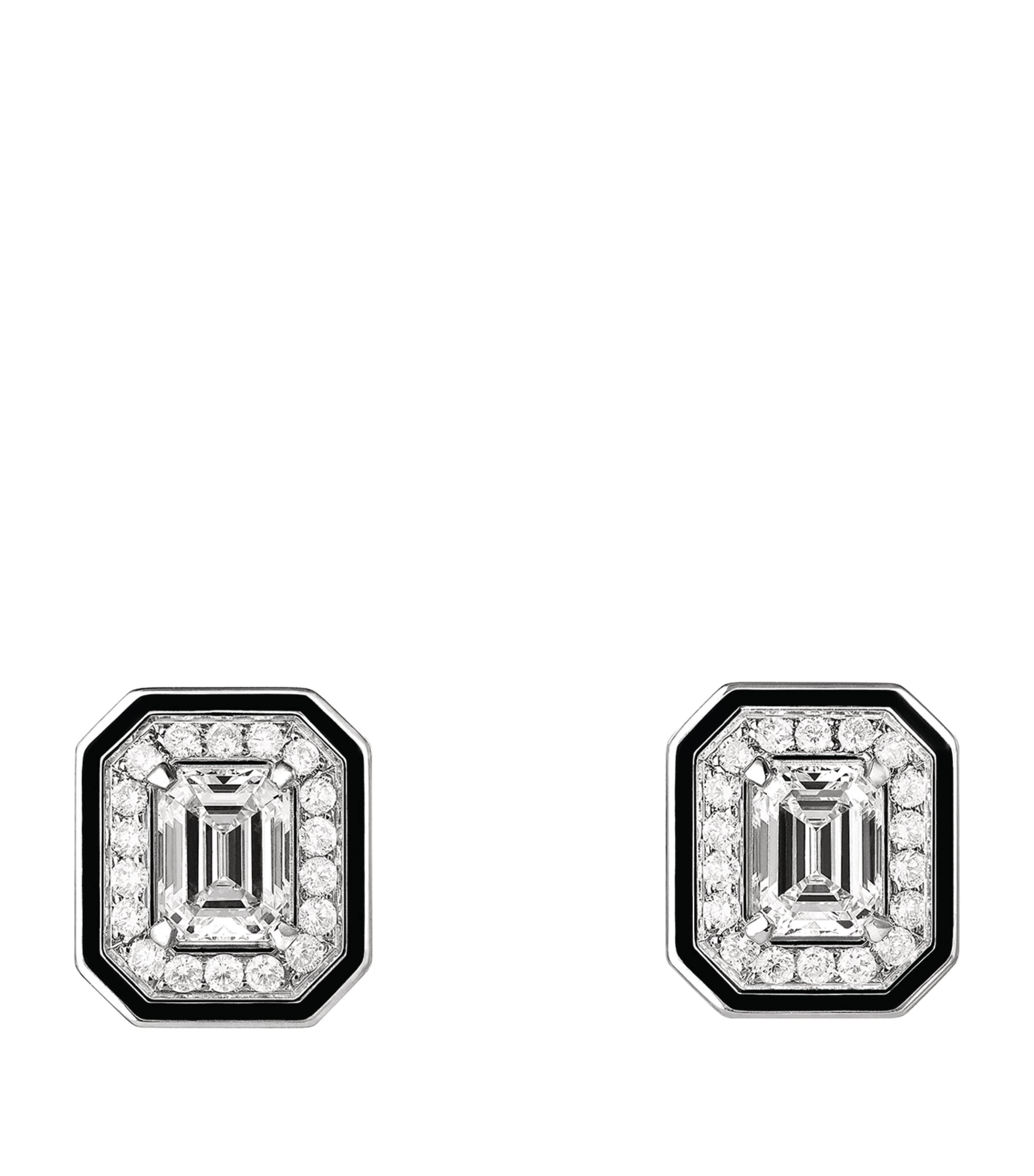 White Gold and Diamond Vendôme Liseré Earrings WHITE Image 2
