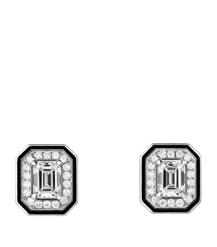 White Gold and Diamond Vendôme Liseré Earrings WHITE Image 2