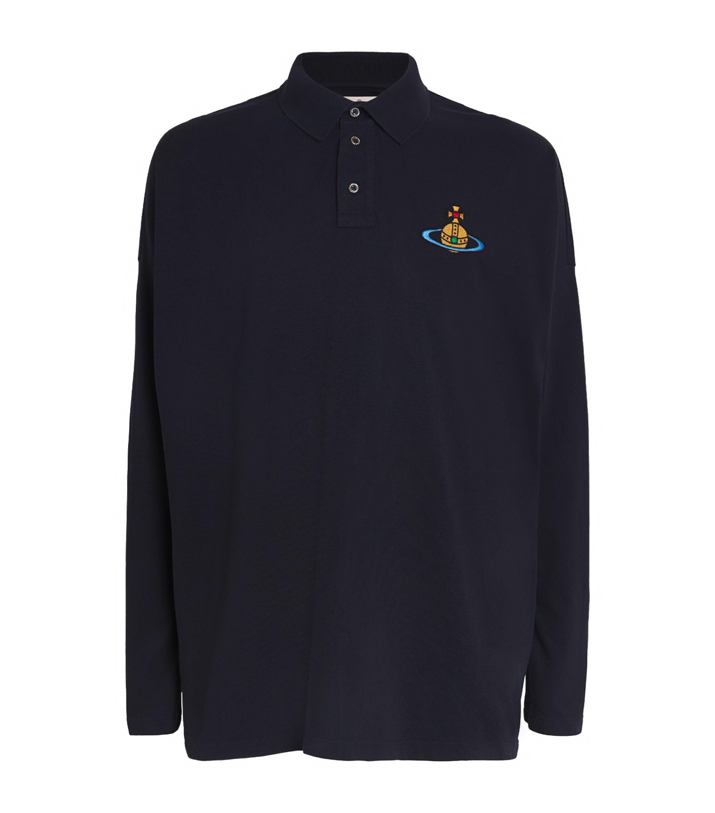 VIVIENNE WESTWOOD LOGO-EMBROIDERED POLO SHIRT 