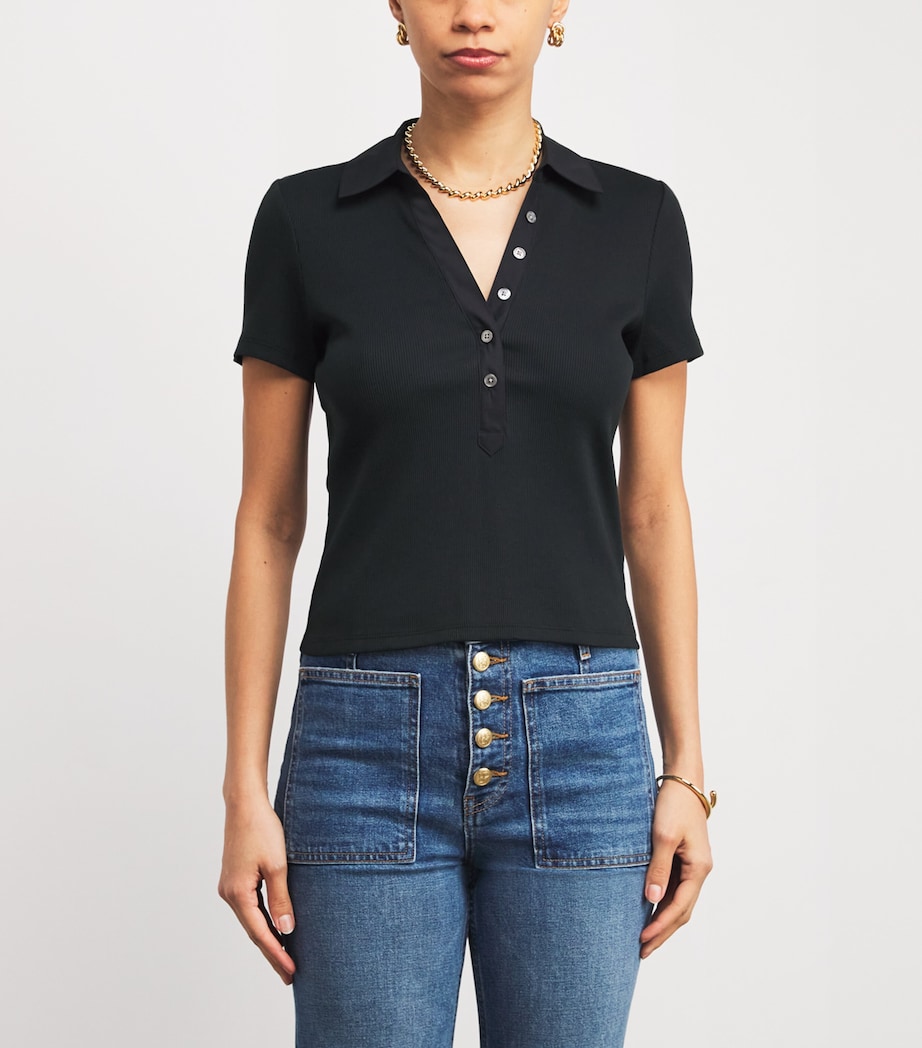 Cotton-Blend Kearney Polo Shirt B0002 BLACK Image 3