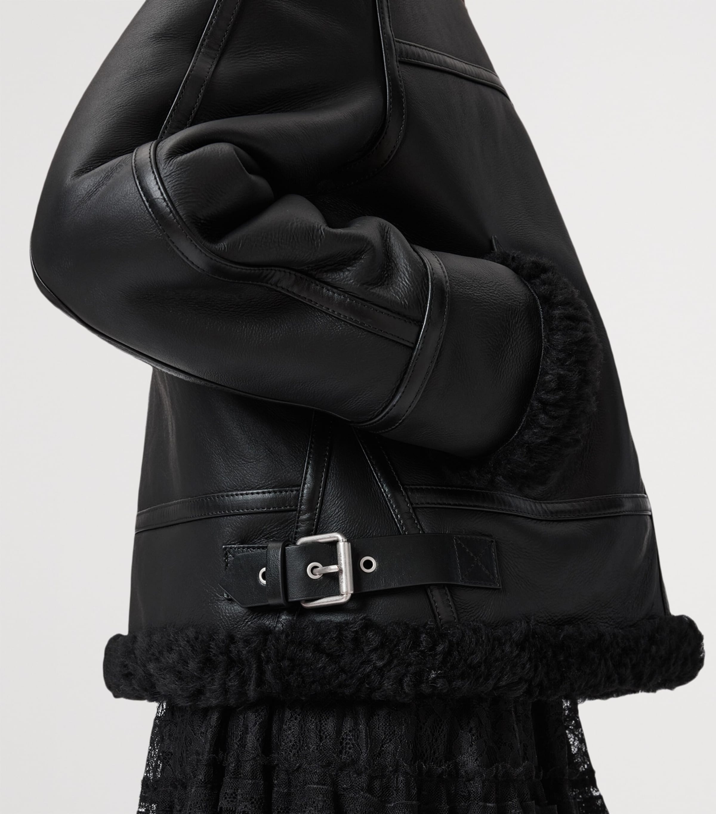 Shearling Lorel Flying Jacket BLACK/BLACK Image 4