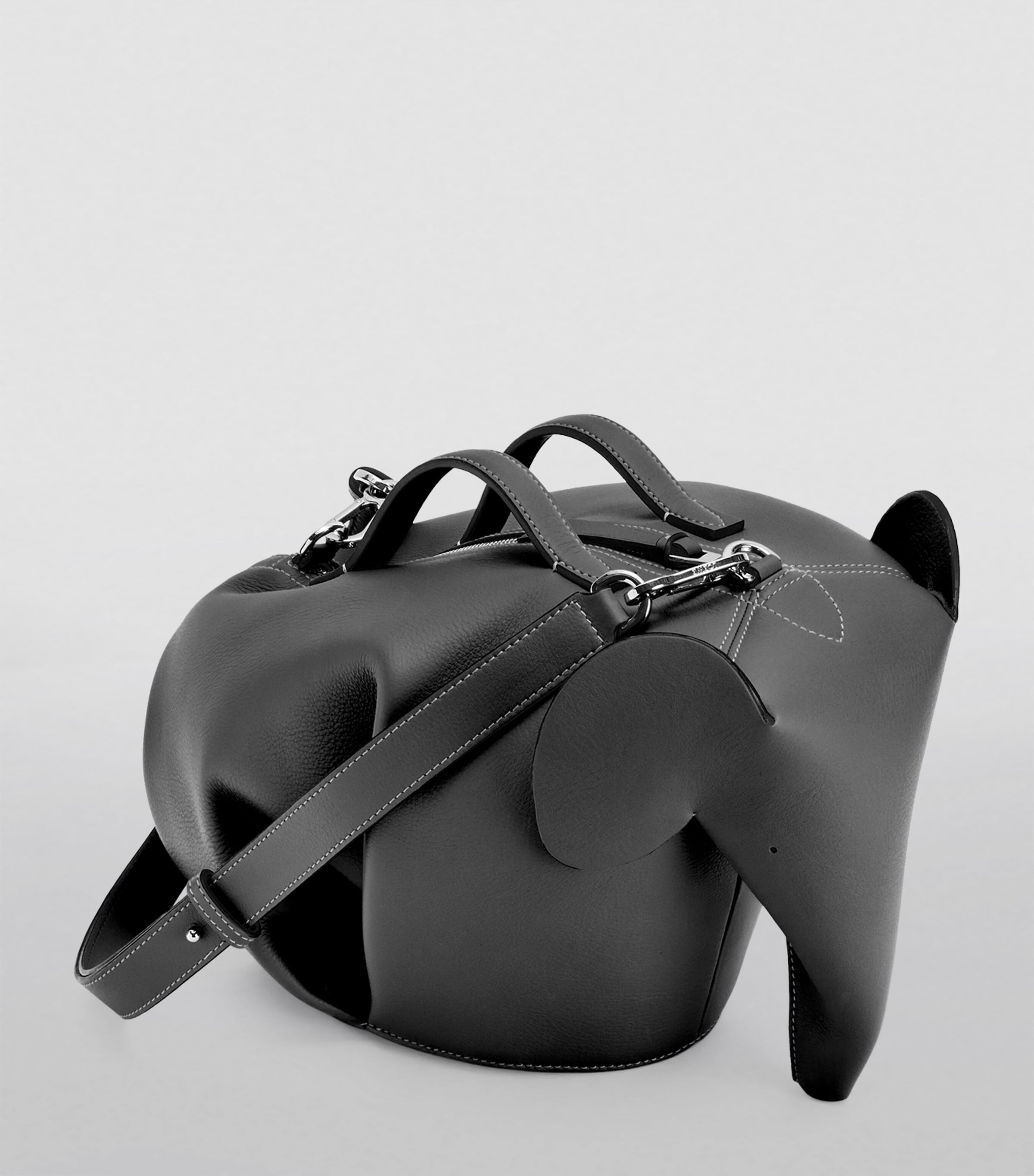 LOEWE Black Leather Elephant Bag | Harrods US