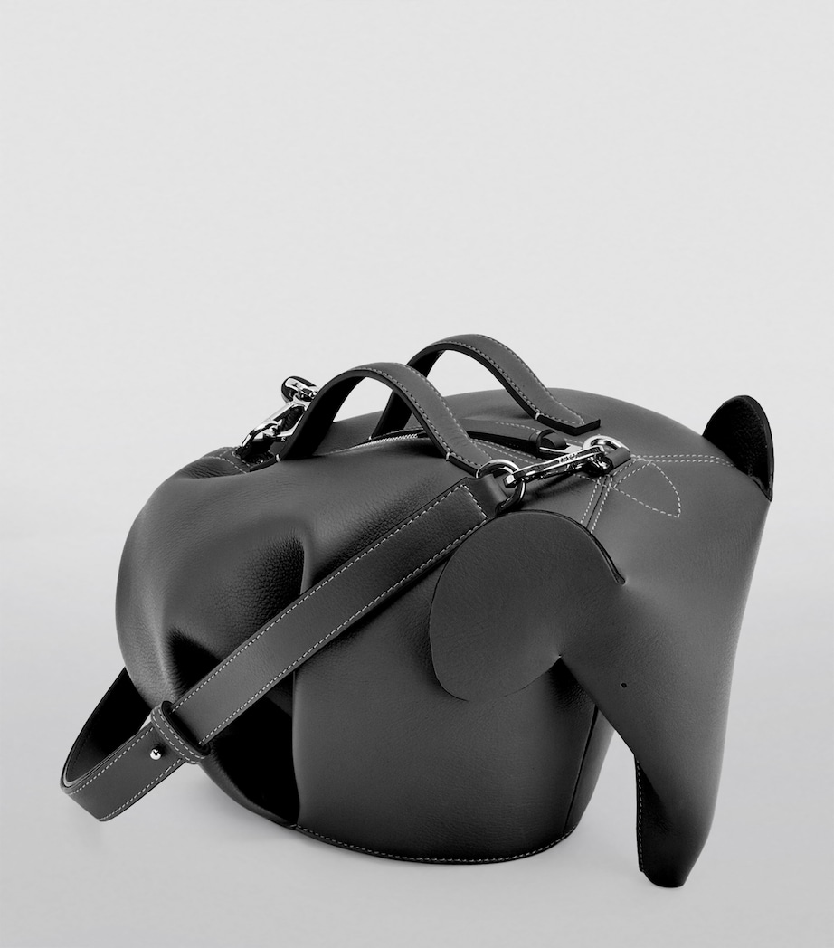 Leather Elephant Bag BLACK Image 3