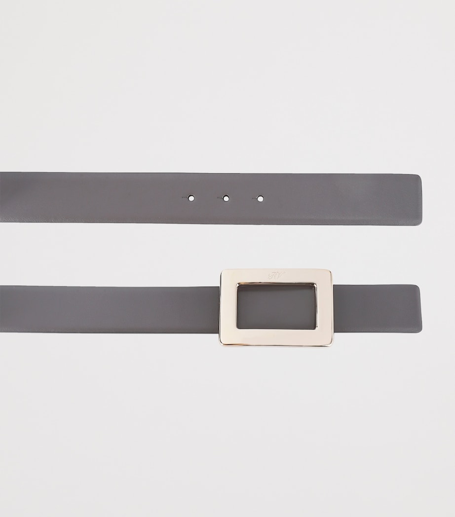 Leather Reversible Belle Vivier Belt BLACK/COMB Image 3