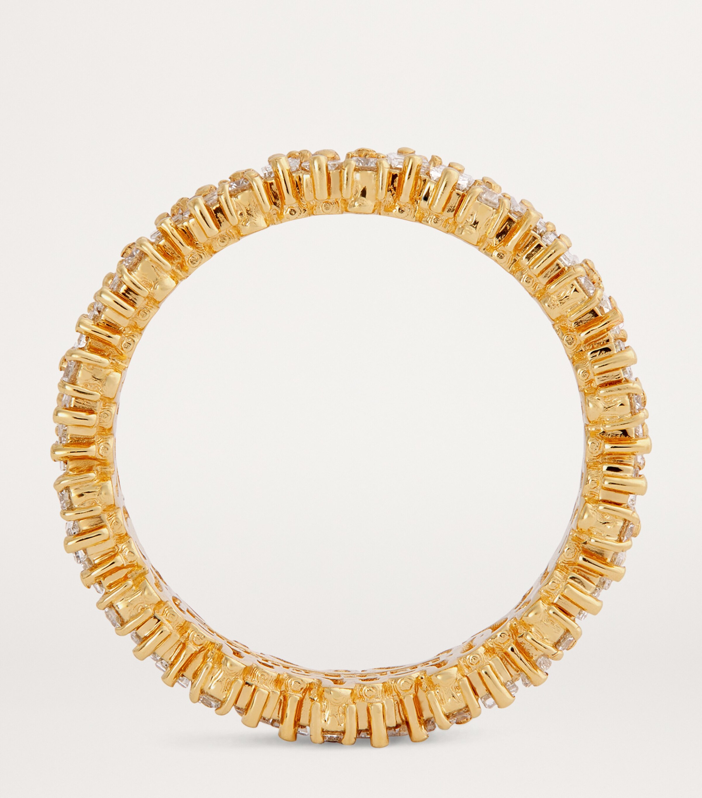 Yellow Gold and Diamond Shimmer Eternity Ring 18K YG/WD Image 3