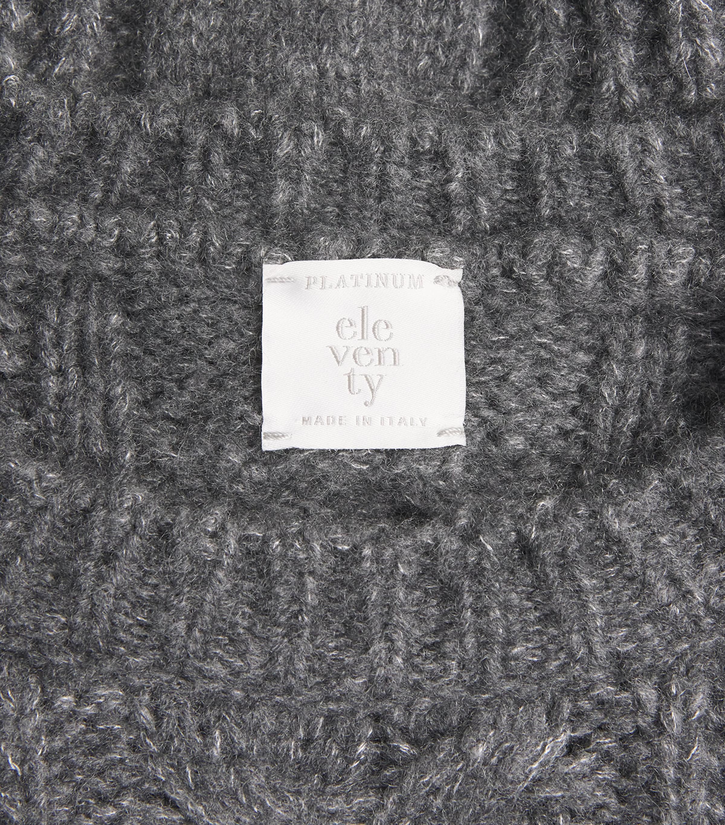 Cashmere-Silk Braided Sweater GRIGIO MEDIO MELANGE Image 5