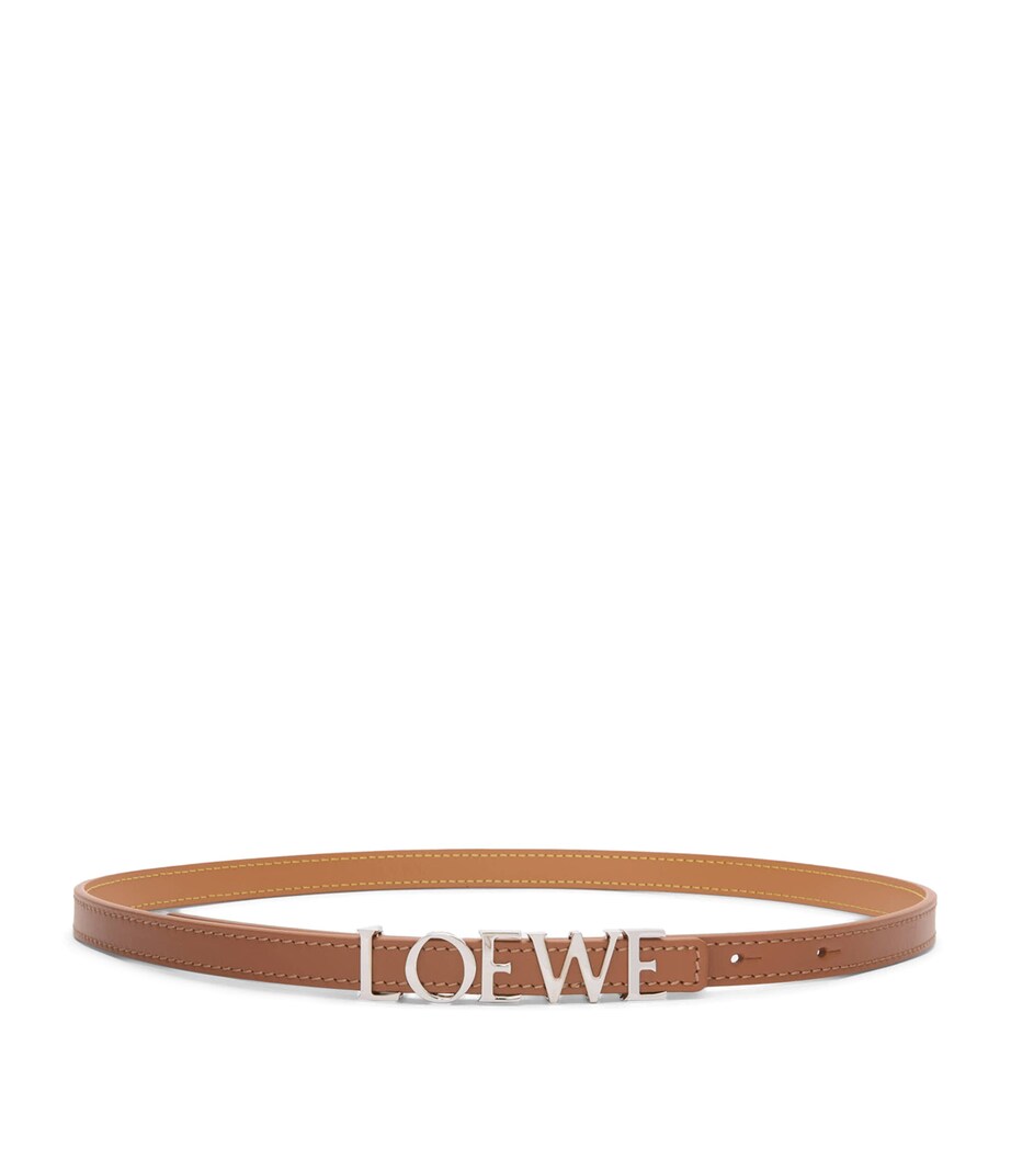 LOEWE Leather Logo Belt Tan/palladium Image 1