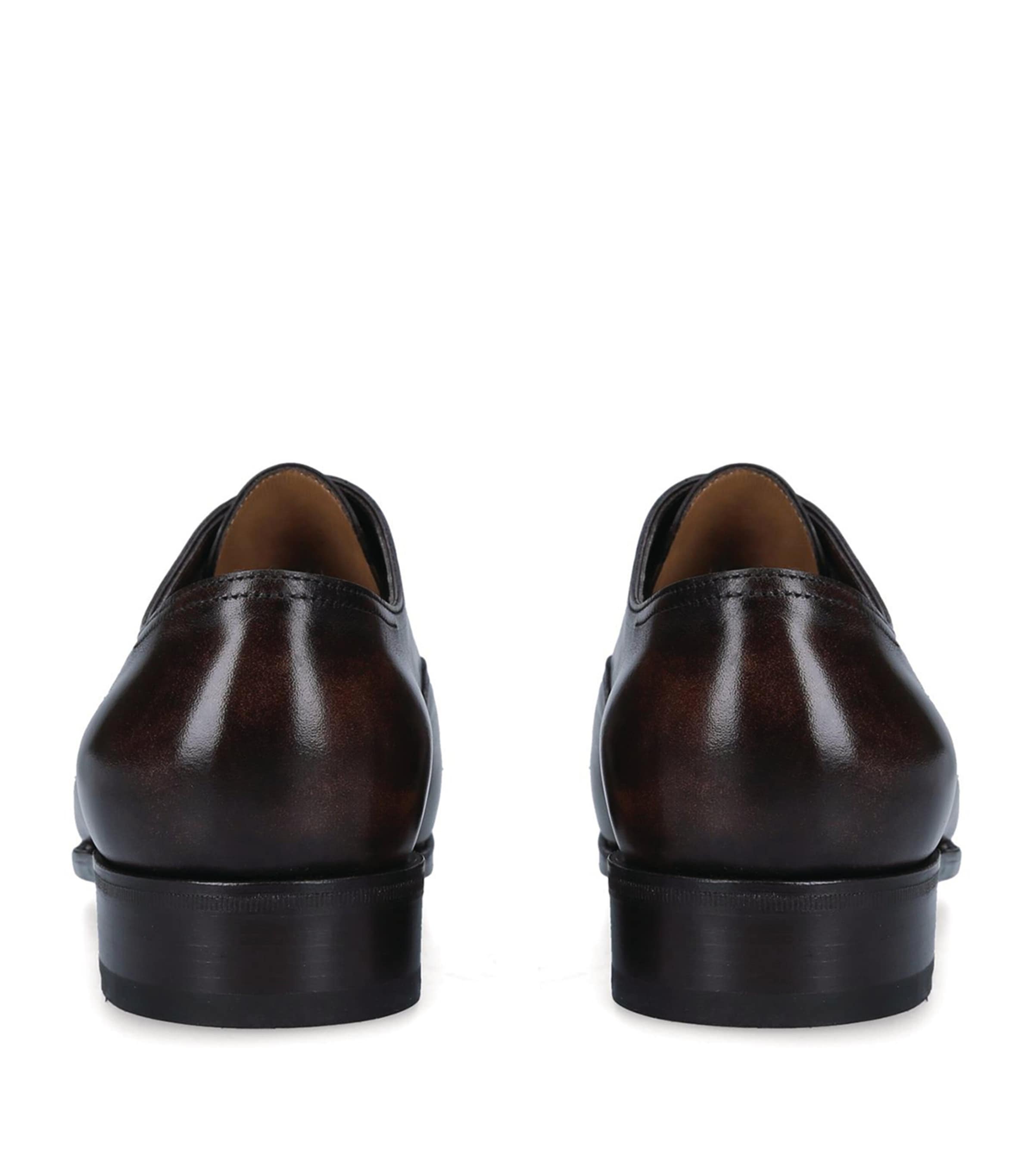John Lobb Leather Museum Shoes Dark Brown Image 2