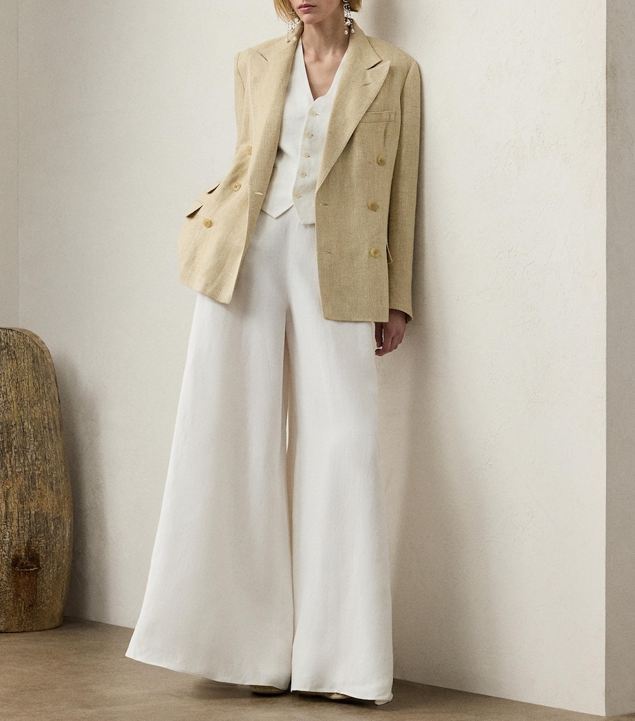 Silk-Linen-Blend Vanessa Jacket LIGHT TAN MULTI Image 2