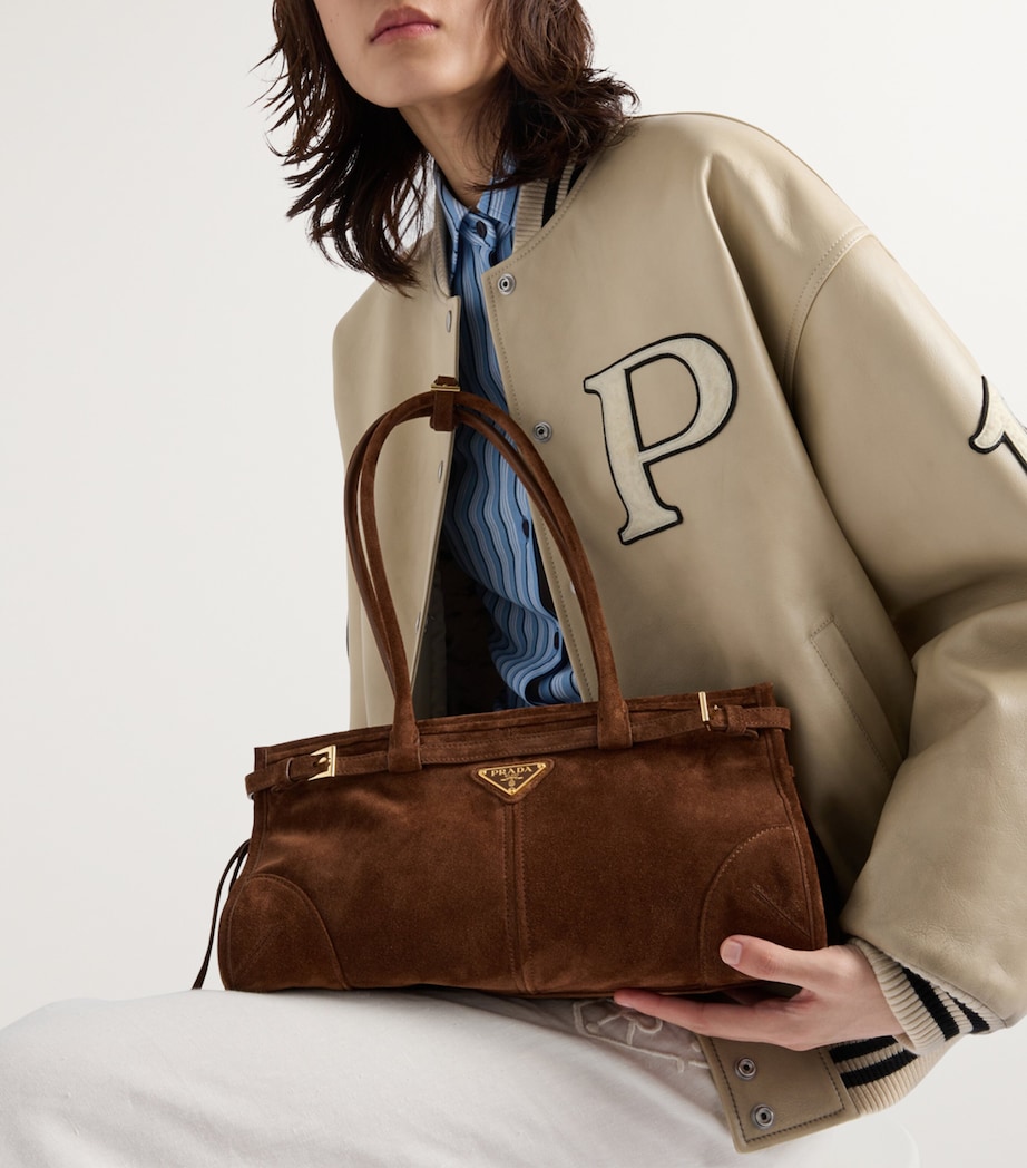 Medium Suede Belted Bonnie Shoulder Bag F0324 Image 2