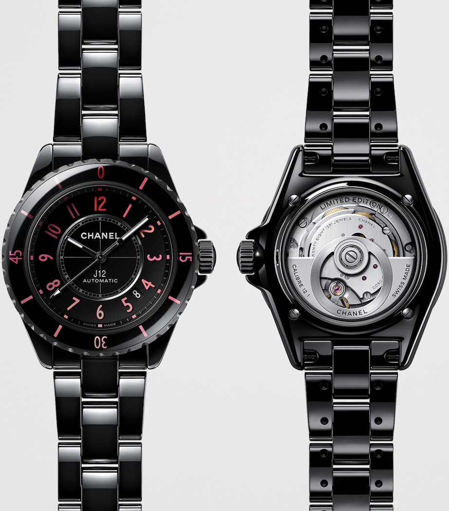 Ceramic and Steel J12 Blush Calibre 12.1 Watch 38mm BLACK Image 3