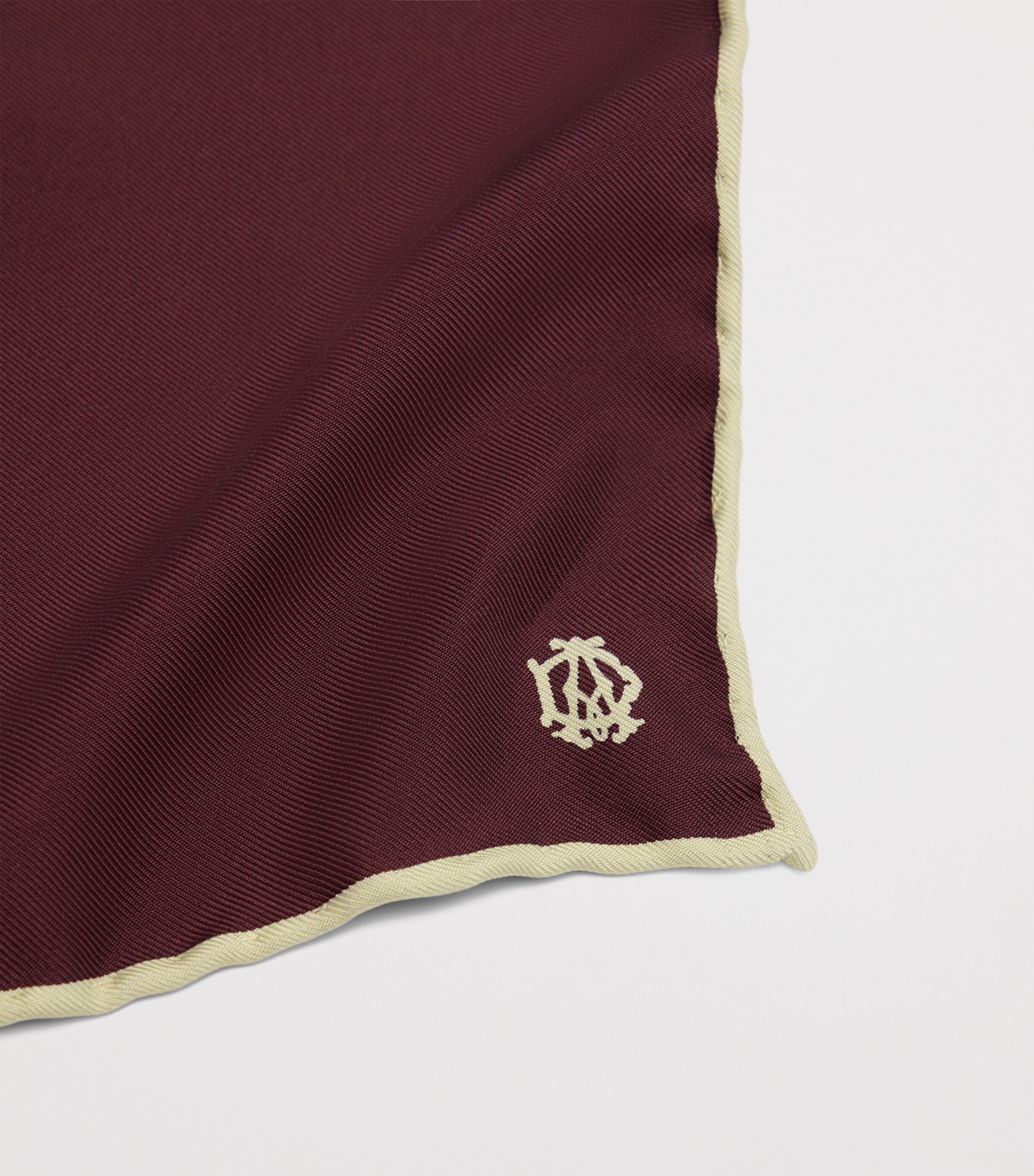 Dunhill Mulberry Silk Cypher Logo Pocket Square Image 2