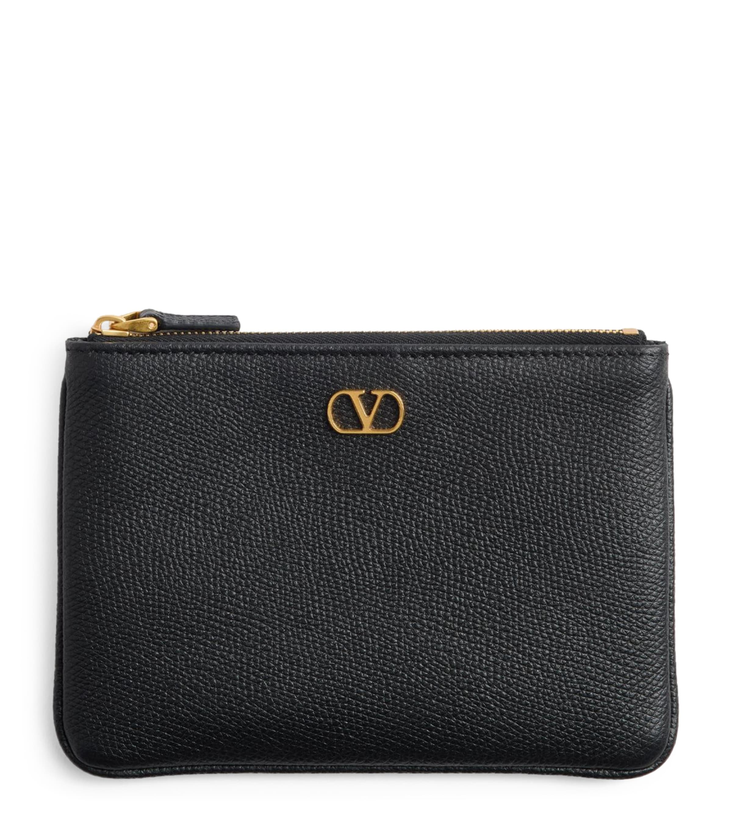 Valentino Garavani Leather VLogo Signature Pouch Image 1