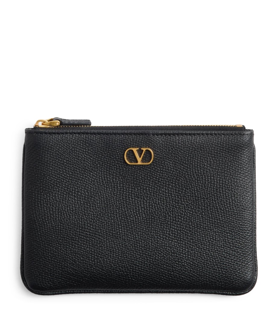 Valentino Garavani Leather VLogo Signature Pouch Image 1