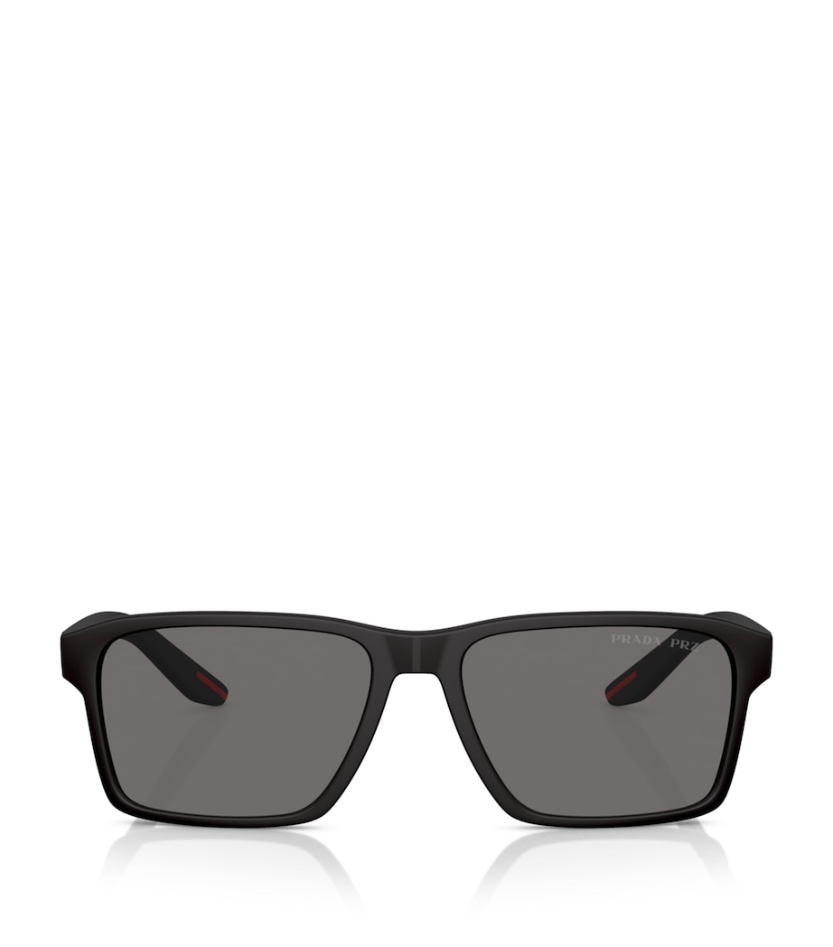 Prada Linea Rossa Rectangle Sunglasses Black Image 1