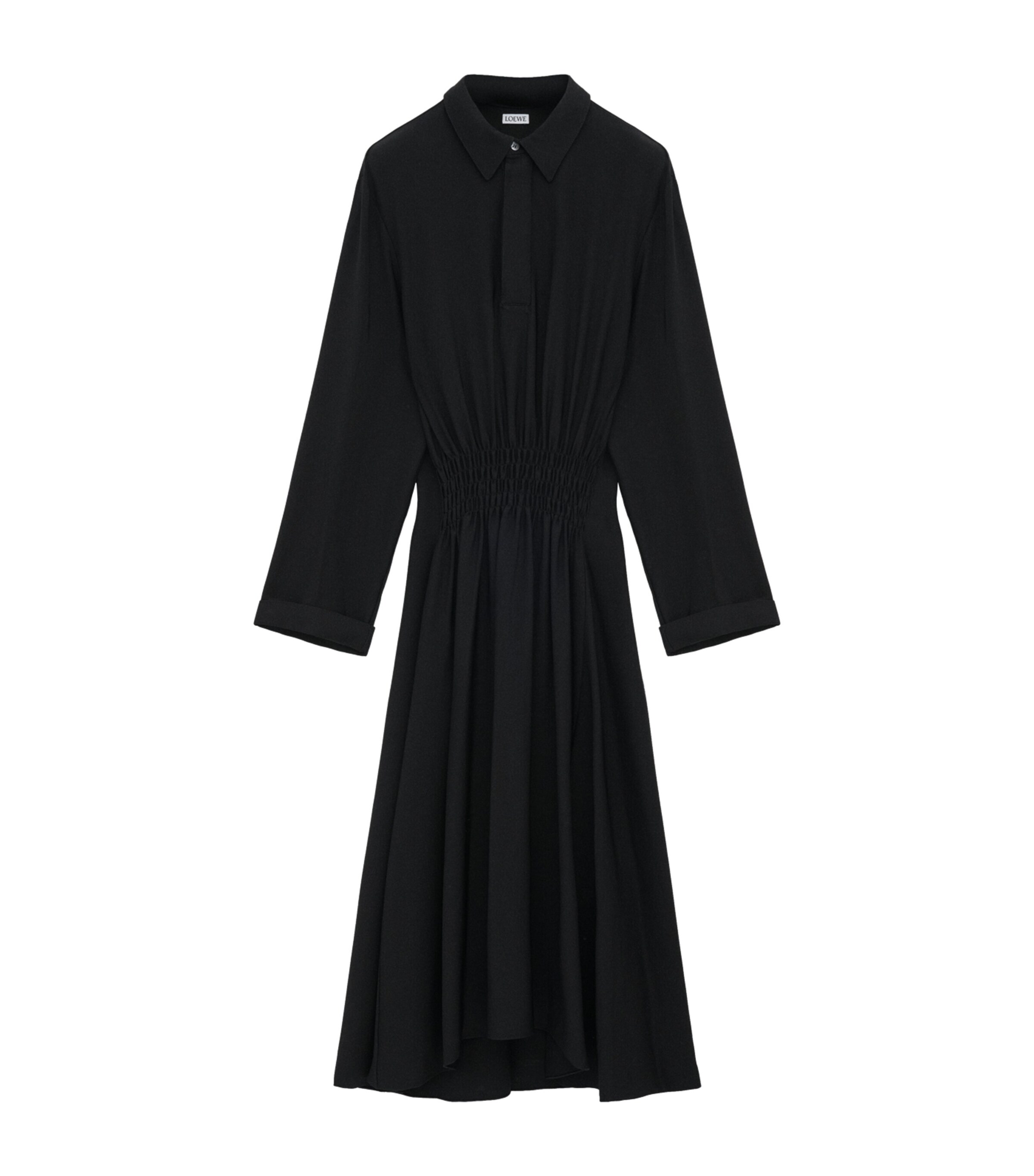 Loewe Polo Midi Dress In Black
