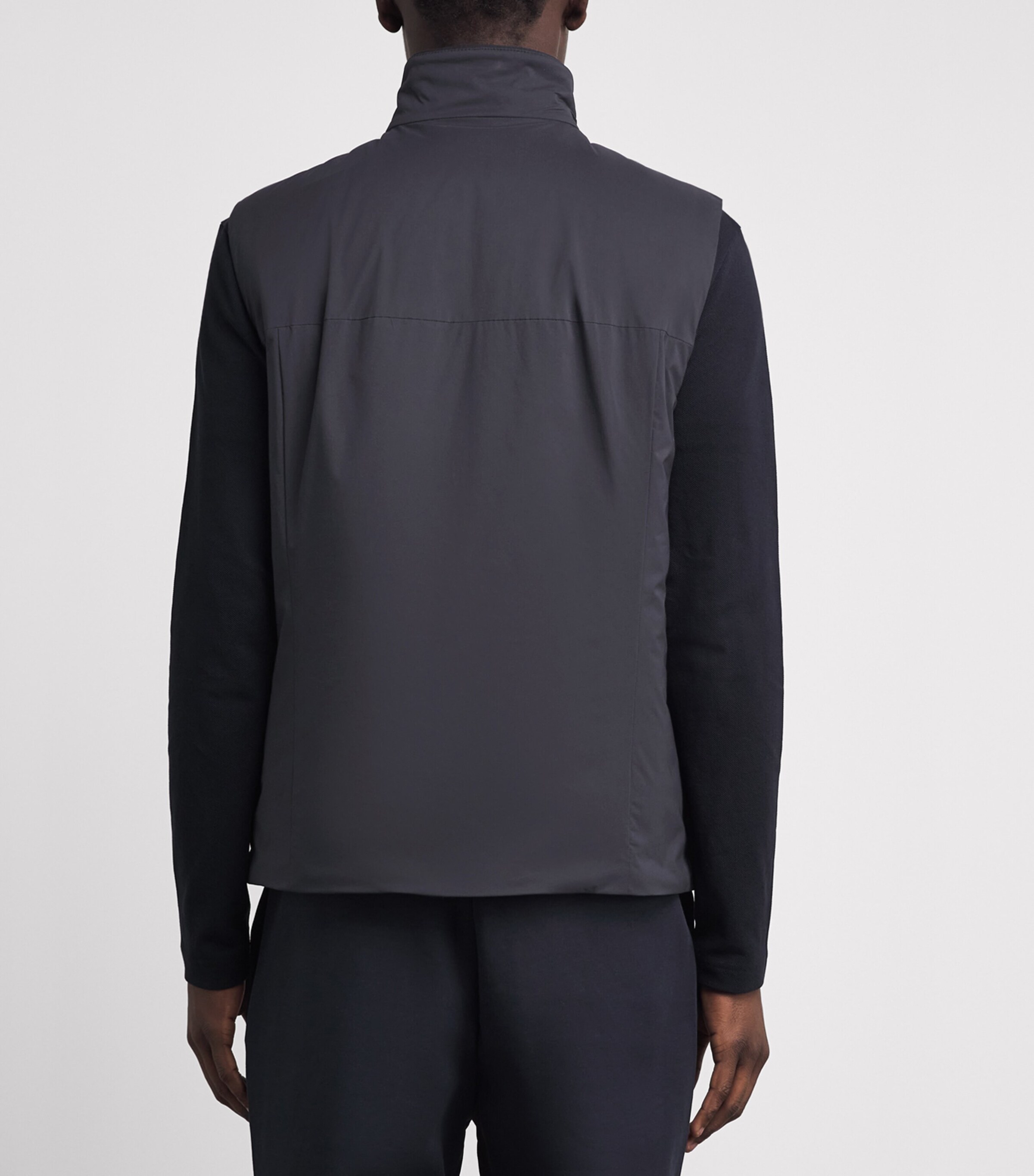 BOSS Mens Water-Resistant Logo Gilet Dark Image 5