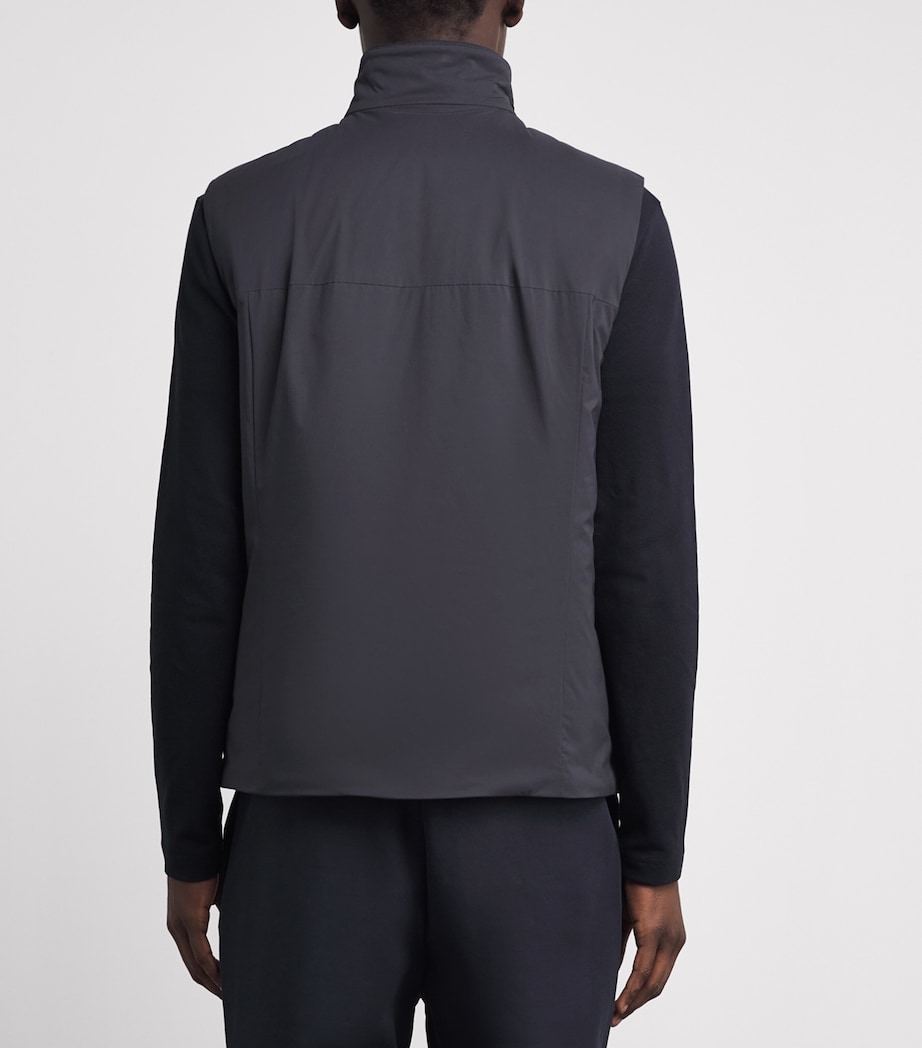 BOSS Mens Water-Resistant Logo Gilet Dark Image 5
