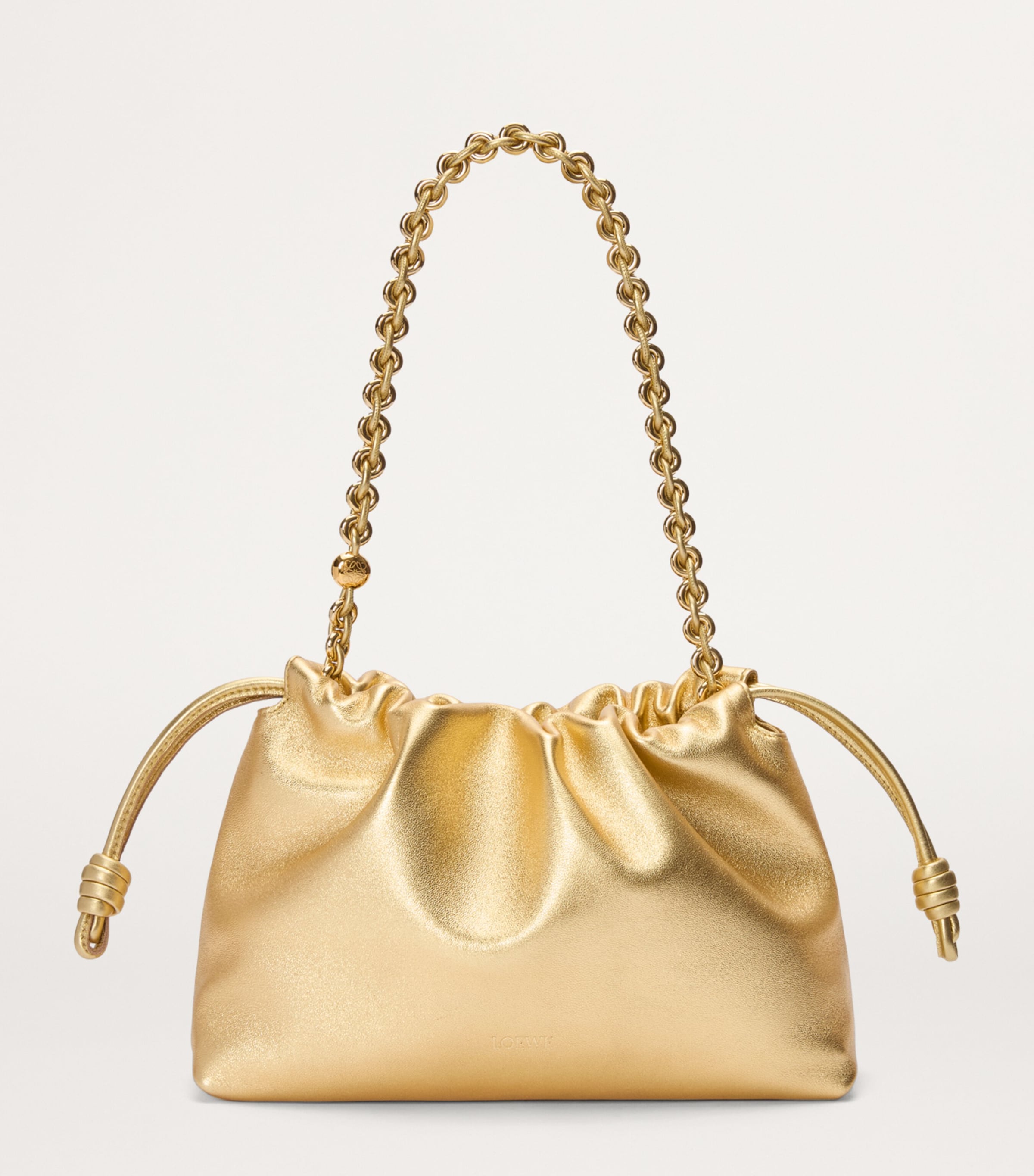 Medium Metallic Leather Flamenco Purse GOLD Image 2