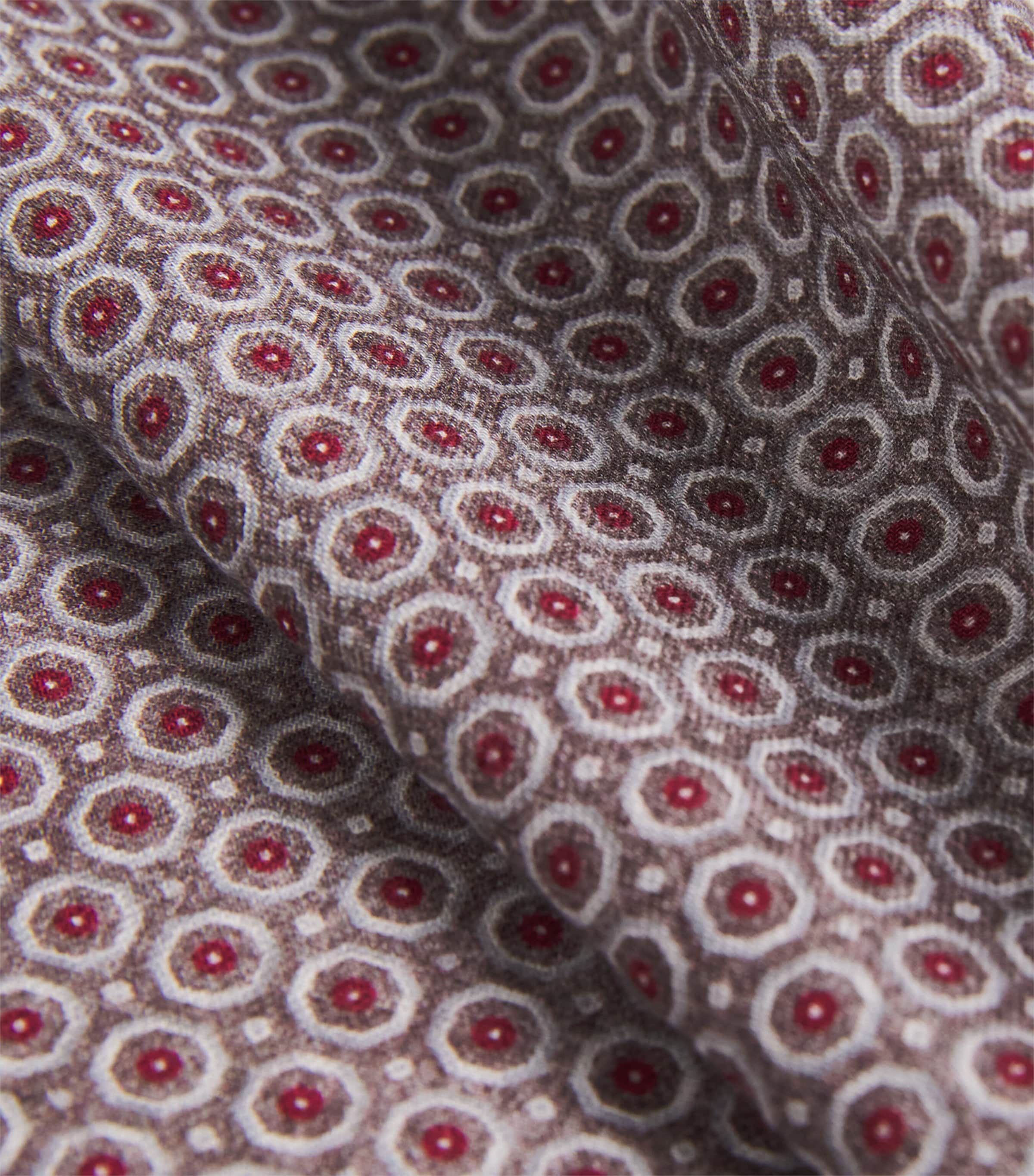 Eleventy Cotton-Wool Geometric Pocket Square Moro, Grigio Ch E Ro Image 3