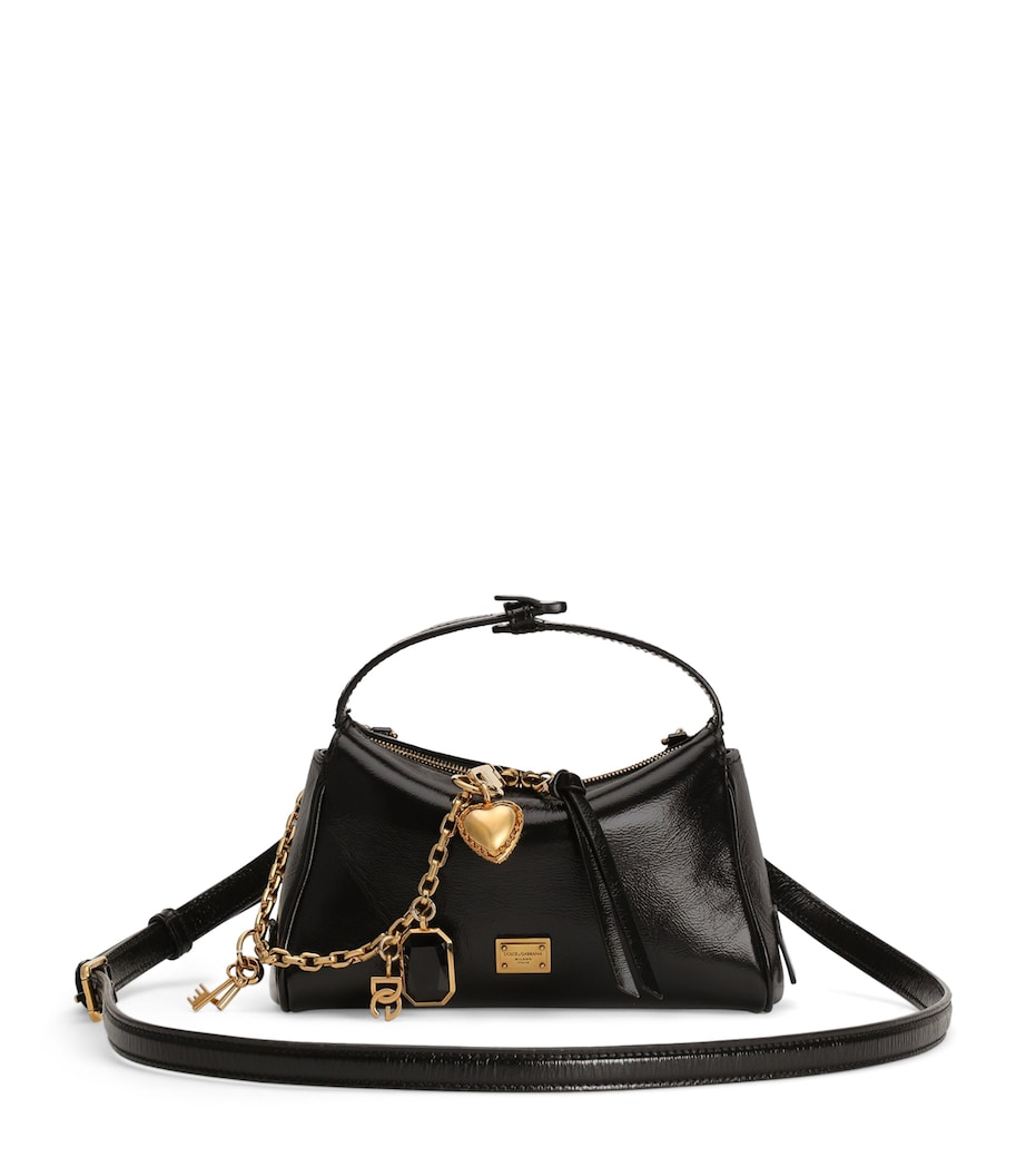 Calfskin Vittoria Charm Shoulder Bag 8I984-NERO/OTTO Image 1