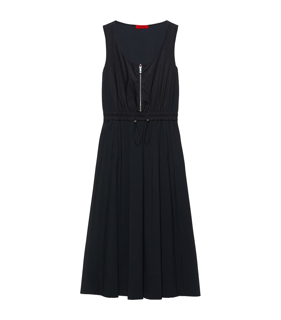 MAX&Co. Womens Jersey Zip Midi Dress Black Image 1
