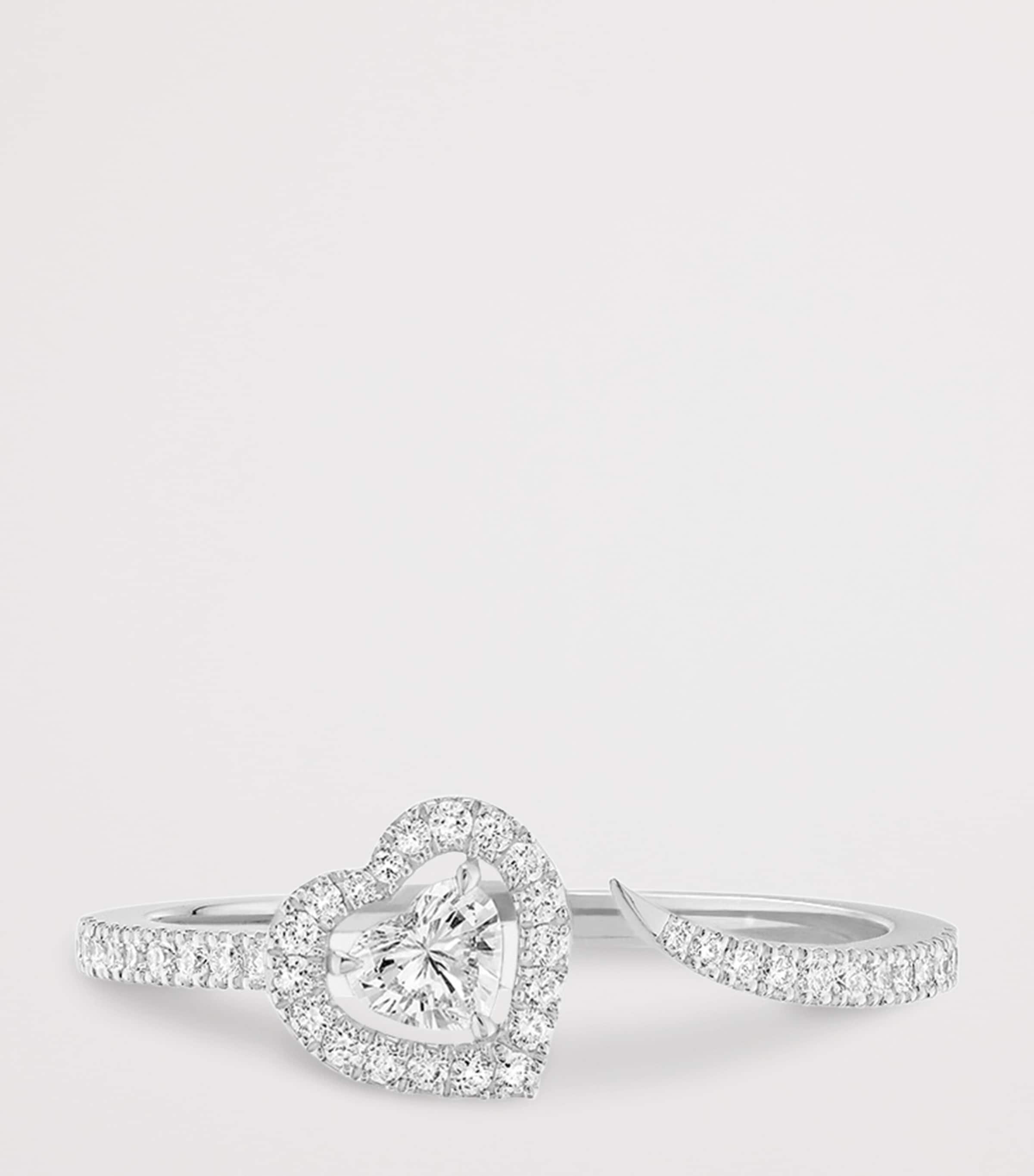 Messika Joy Cœur White Gold and Diamond Pavé Ring (0.30ct) White Gold Image 3