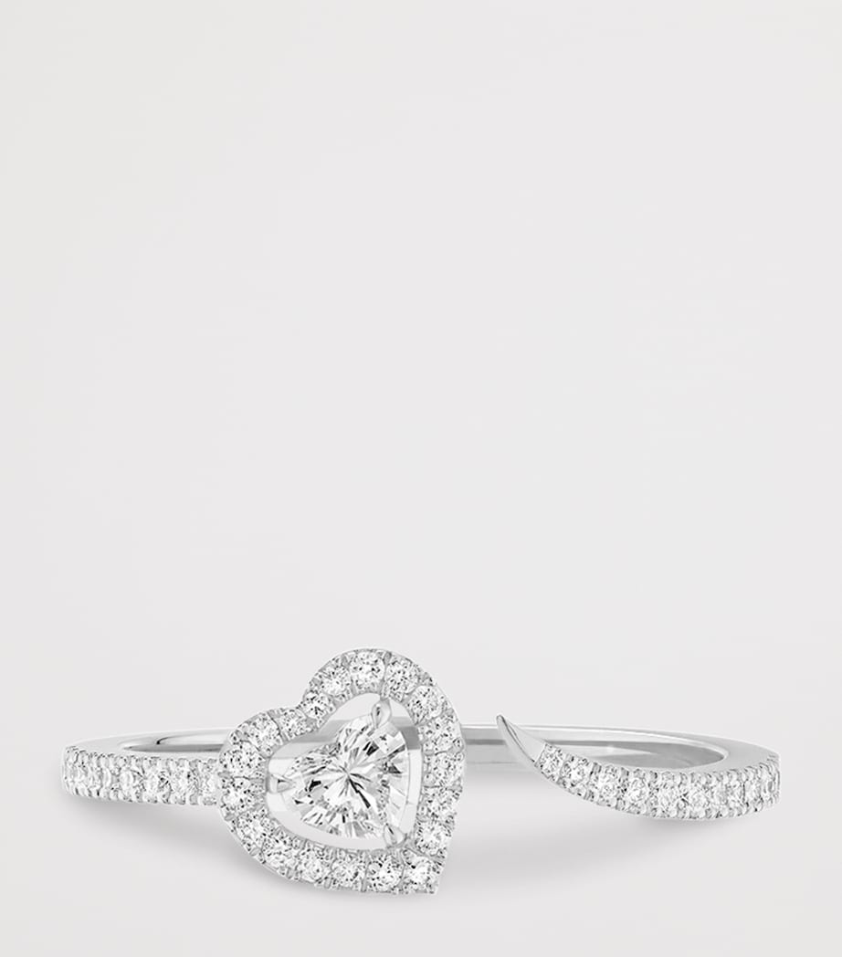 Messika Joy Cœur White Gold and Diamond Pavé Ring (0.30ct) White Gold Image 3