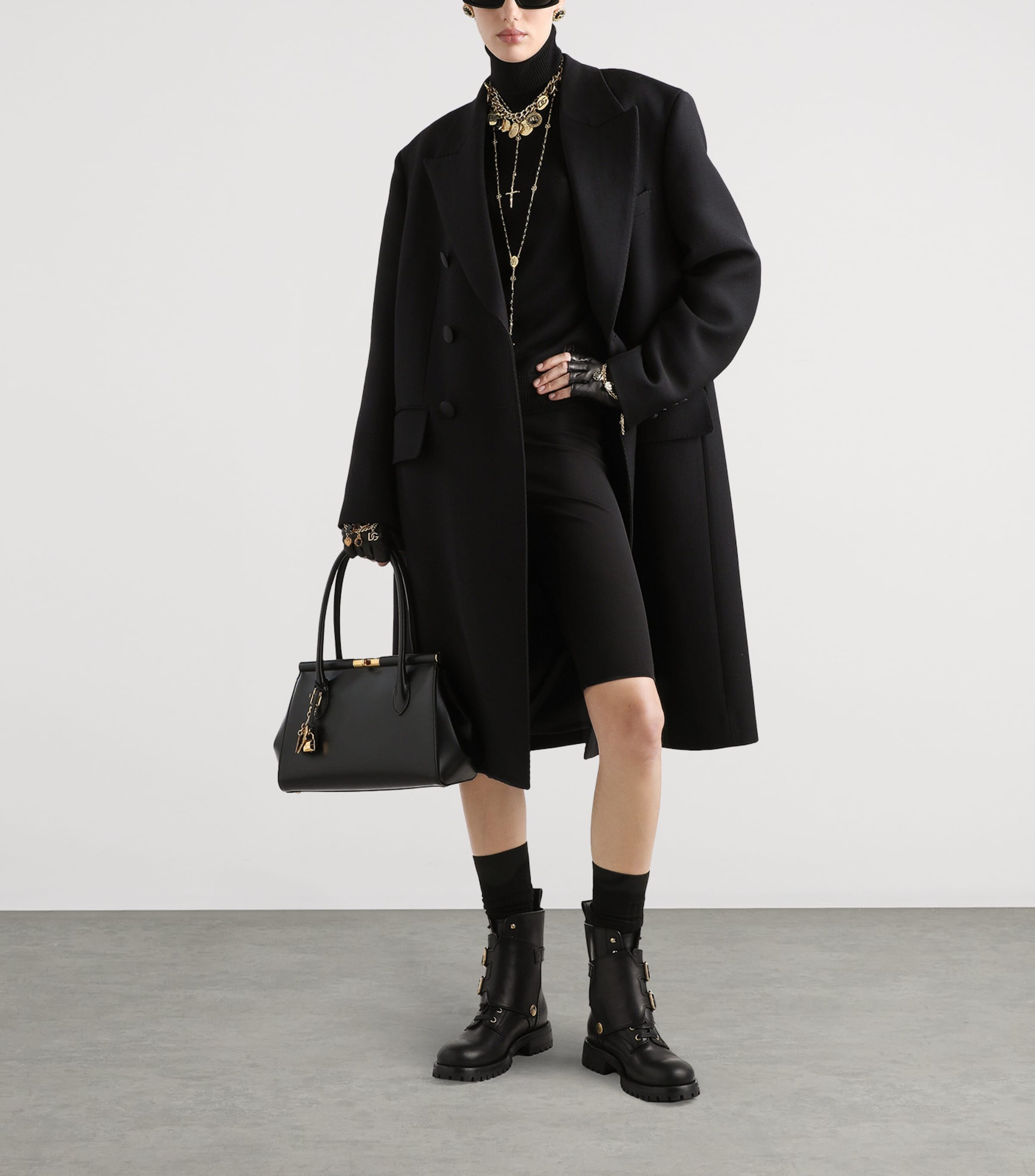 Virgin Wool Rollneck Sweater N0000-BLACK Image 4