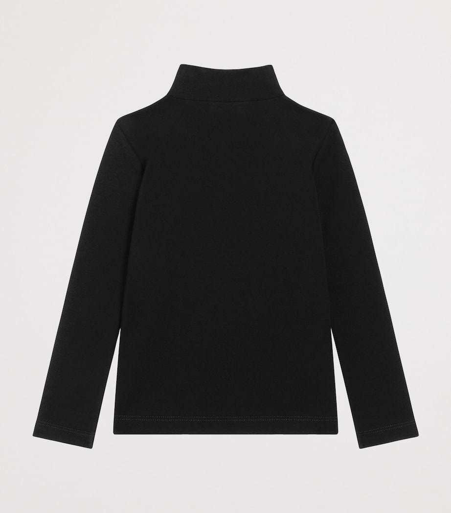 Cotton-Silk Logo Sweater (8-12 Years) N0000-BLACK Image 2