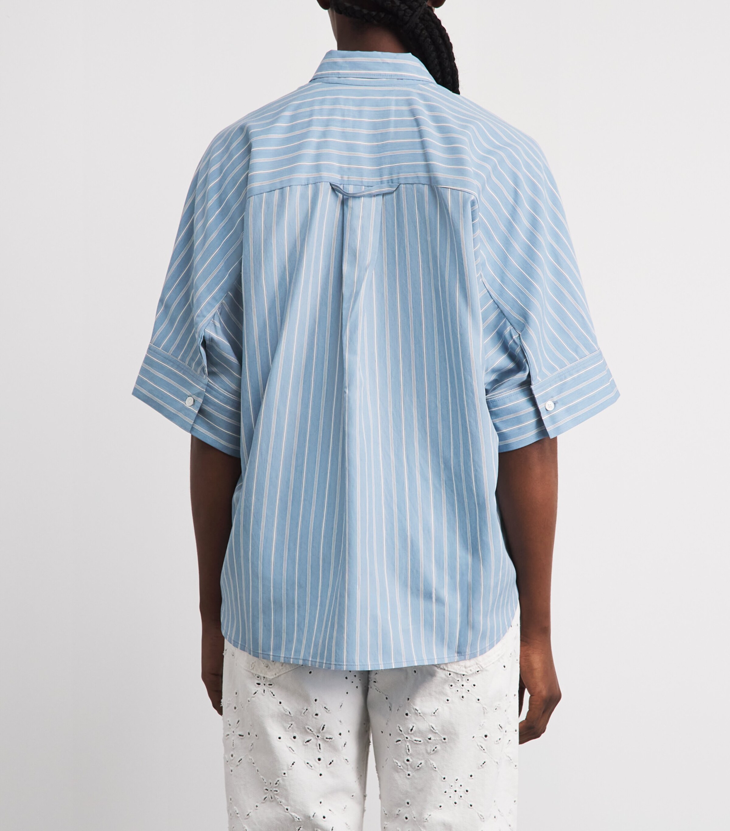 Citizens of Humanity Womens Stripe Claire Origami Shirt Capri Stripe Image 5
