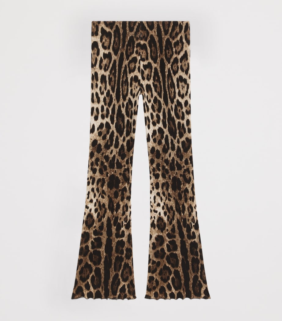 Dolce&Gabbana Kids Leopard Flared Leggings (8-12+ Years) Leo New Image 2