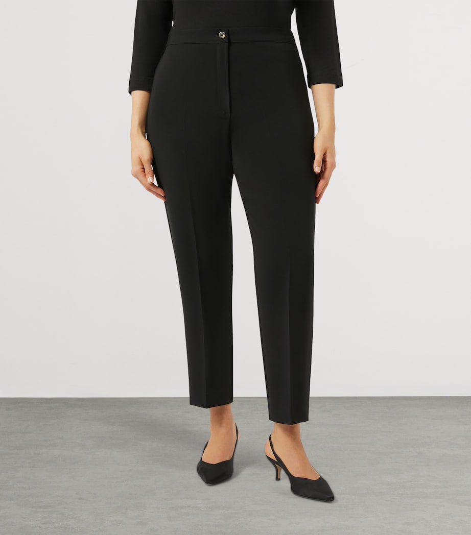 Cady Cropped Slim Trousers BLACK Image 3