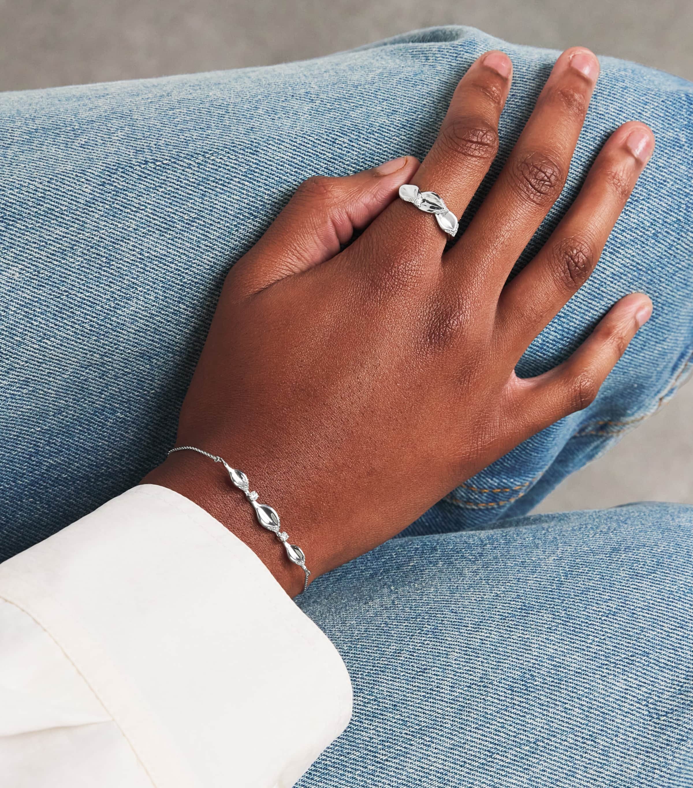 White Gold and Diamond Secret Garden Gloria Bracelet WHITE GOLD Image 5