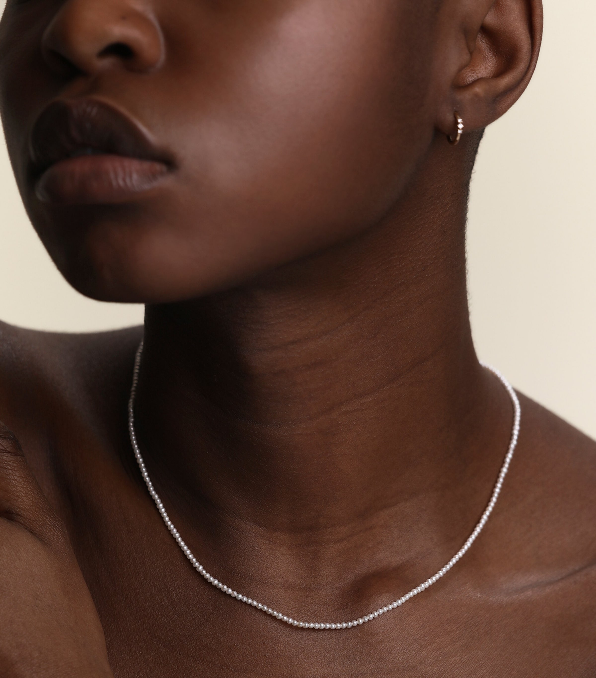 Astrid & Miyu Gold and Pearl Necklace Gold Image 2