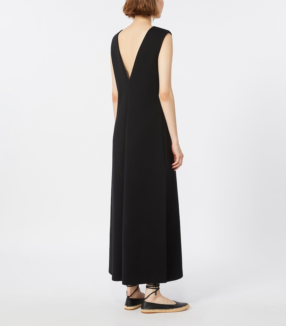 Max Mara Womens Cotton-Blend Jersey Maxi Dress Black Image 3