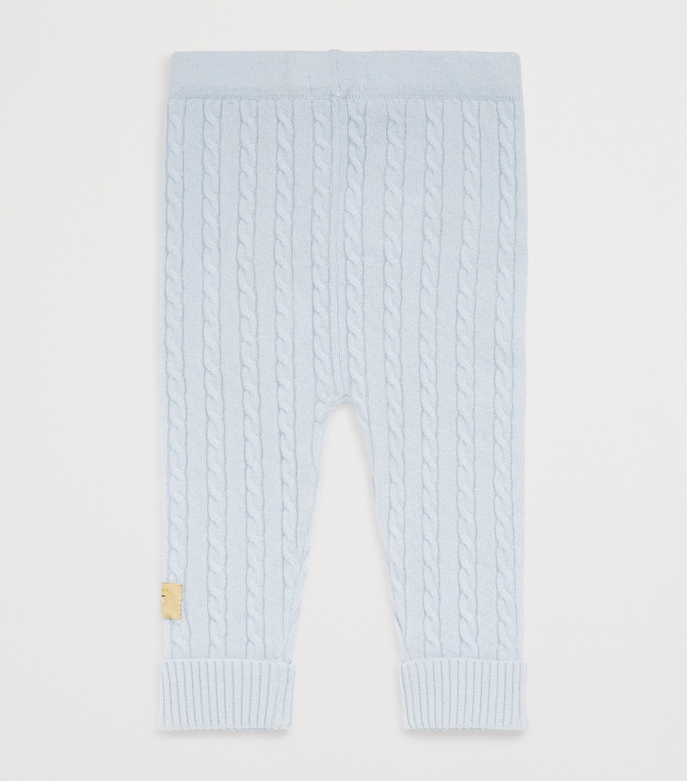 Purebaby Cashmere Cable-Knit Leggings (0-12 Months) Pnbmel Pale Blu Mlng Image 2