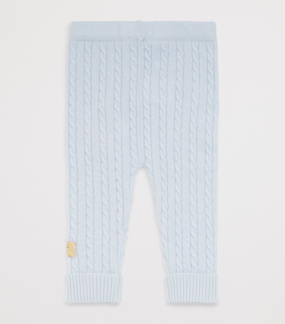 Purebaby Cashmere Cable-Knit Leggings (0-12 Months) Pnbmel Pale Blu Mlng Image 2