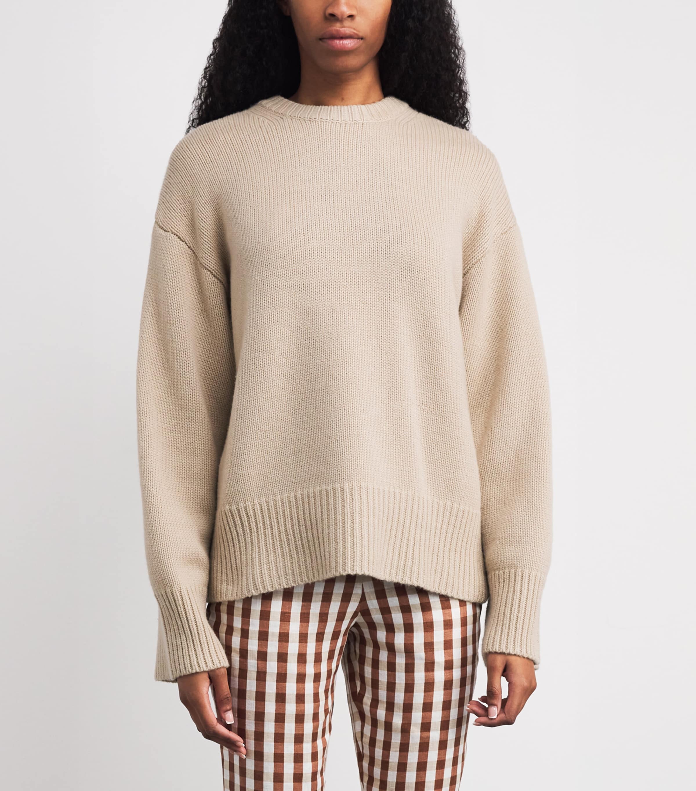 Cashmere Crew-Neck Sweater OATMEAL HEATHER Image 3