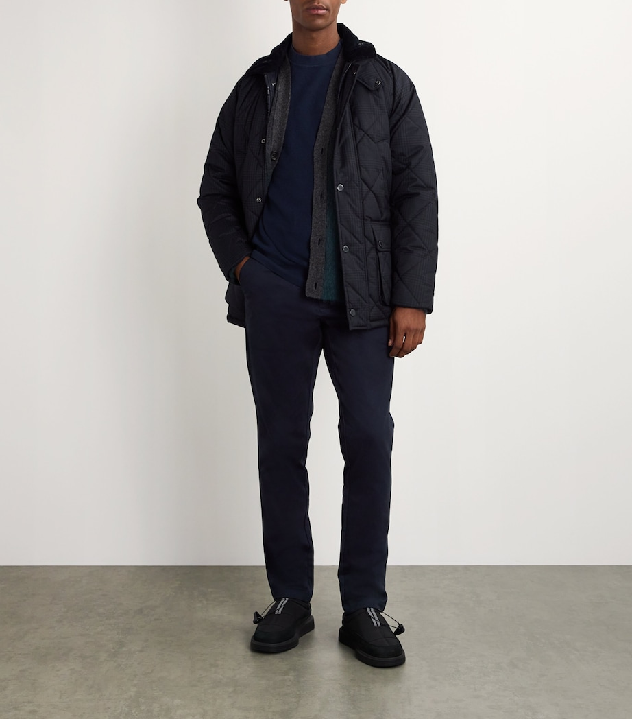 Suede Sateen Tailored Trousers DARK NAVY Image 2