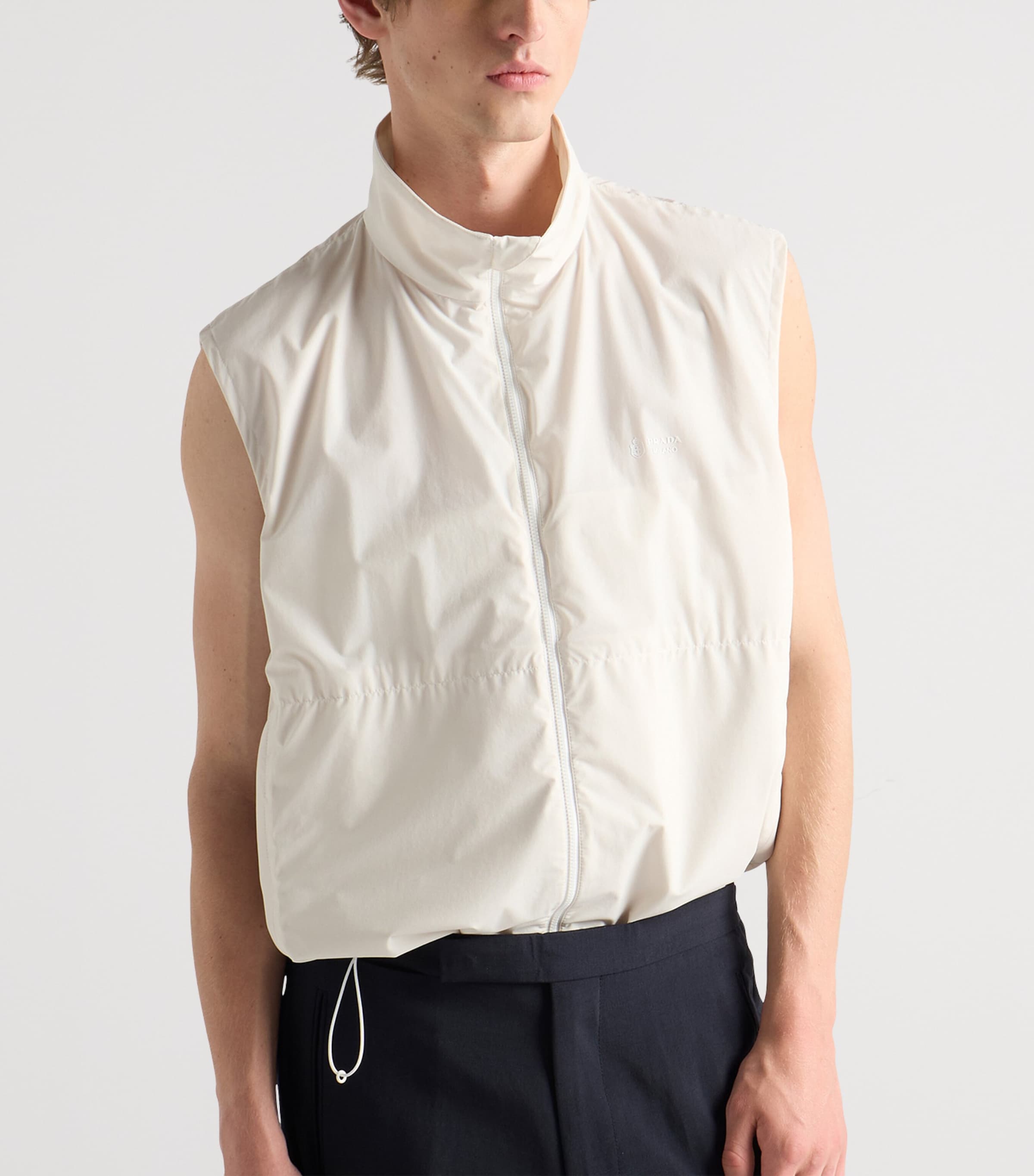 Prada Mens Re-Nylon Gilet Neutral Image 3