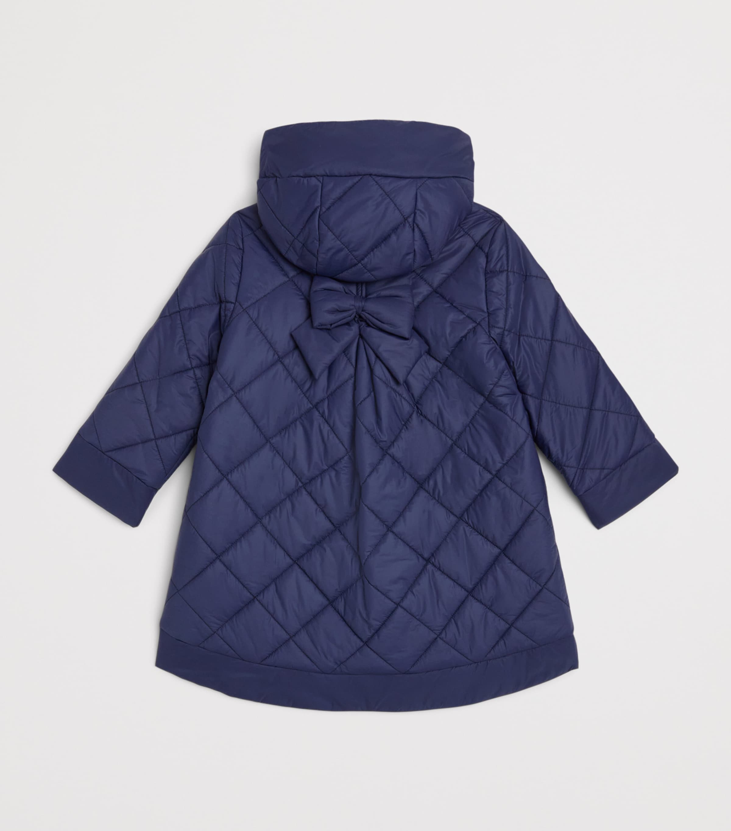 Monnalisa Bow Puffer Jacket (2-12 Years) Blu Scuro Image 2