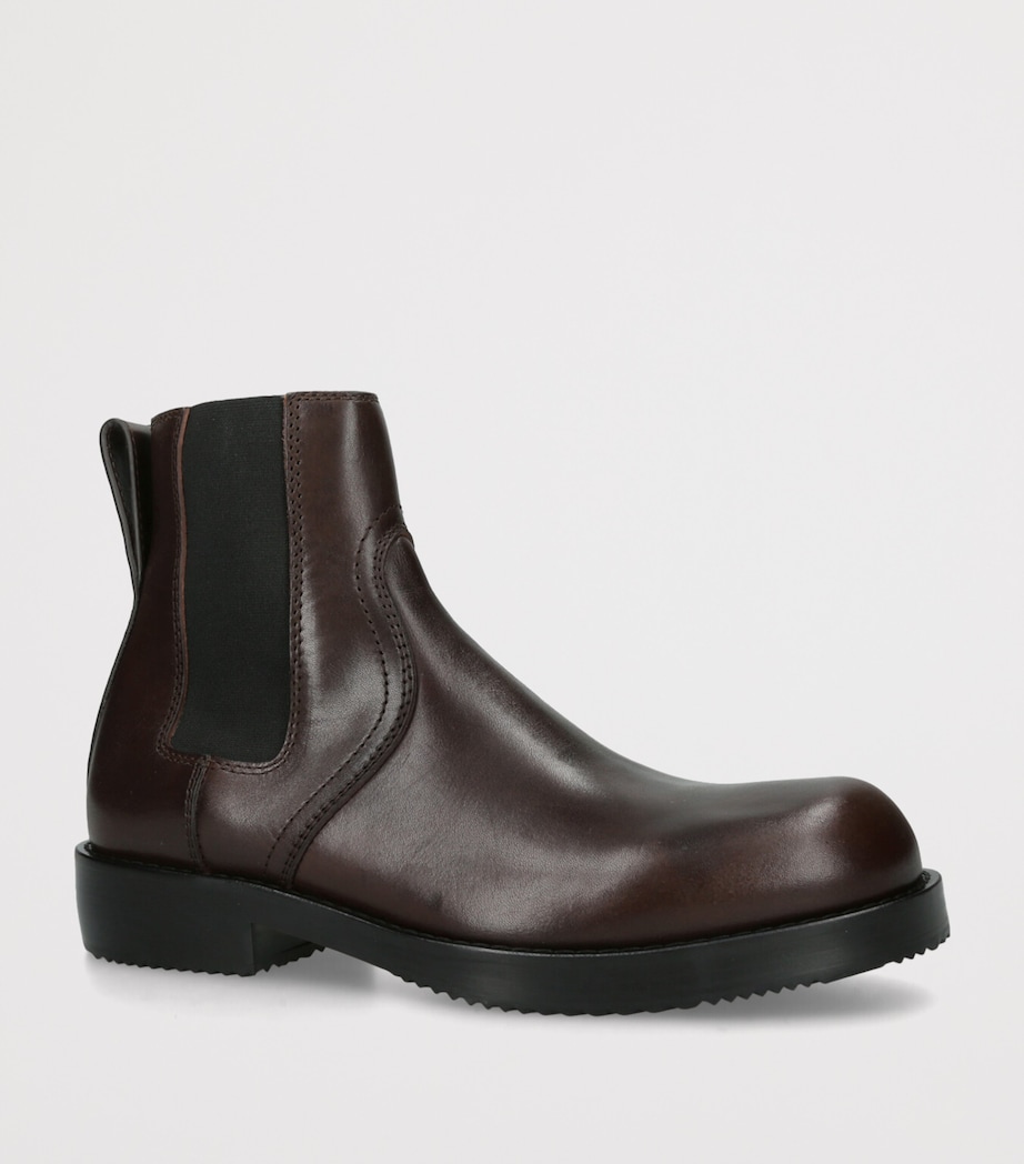 Leather Chelsea Boots DARK BROWN Image 3