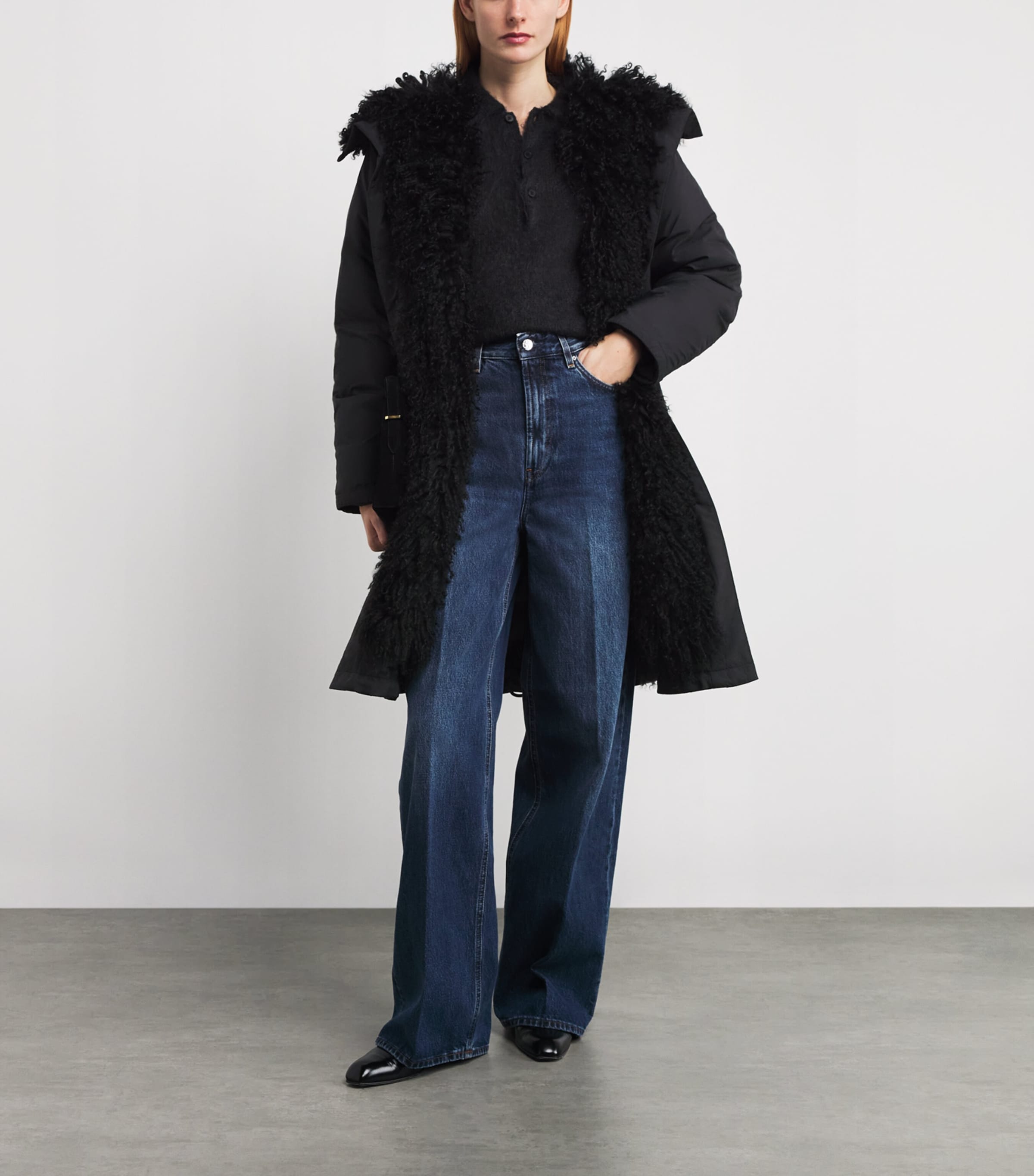 Down Lambskin-Trim Parka Coat C99 Image 2