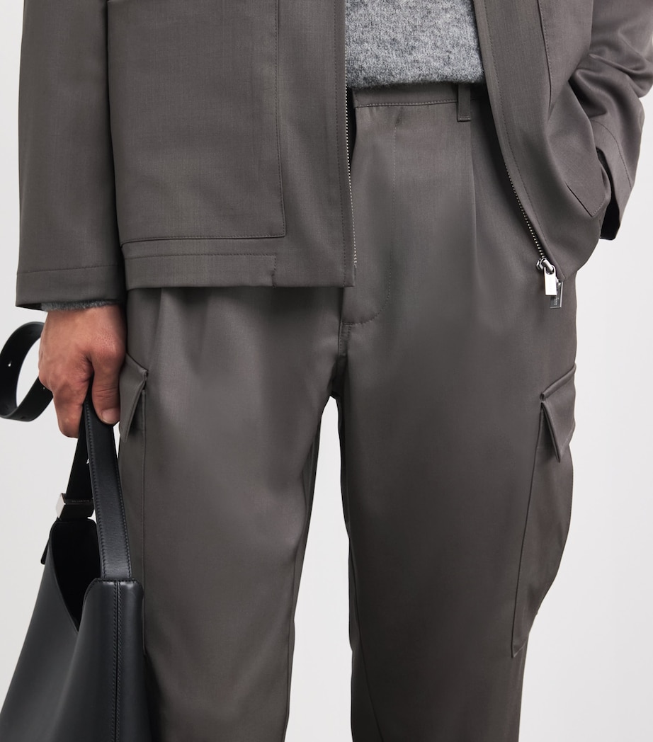 Stretch-Virgin Wool Pleated Trousers NOCE 260 Image 6