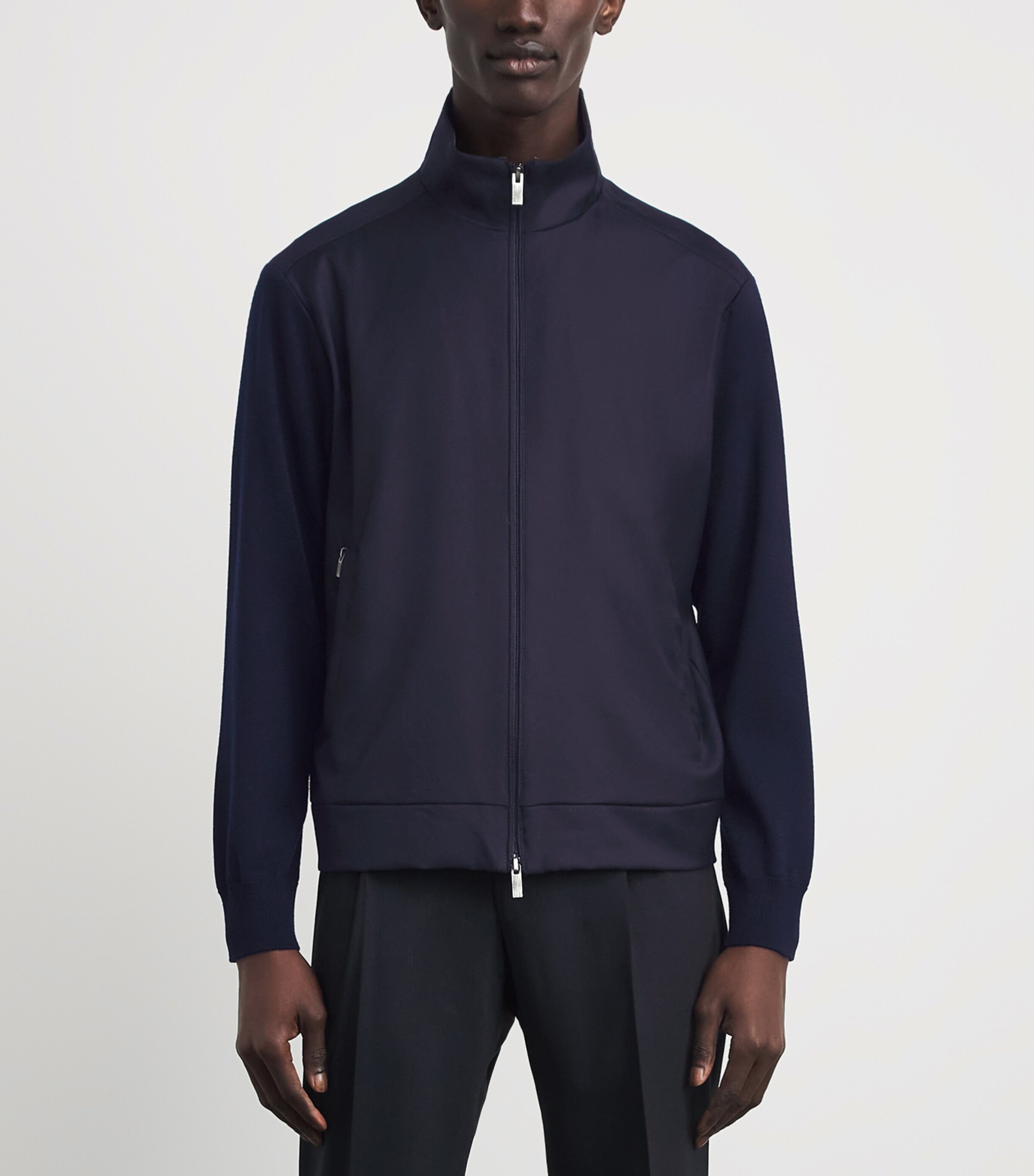 Paul & Shark Mens Virgin Wool Hybrid Jacket Blu Scuro Tortra Image 4