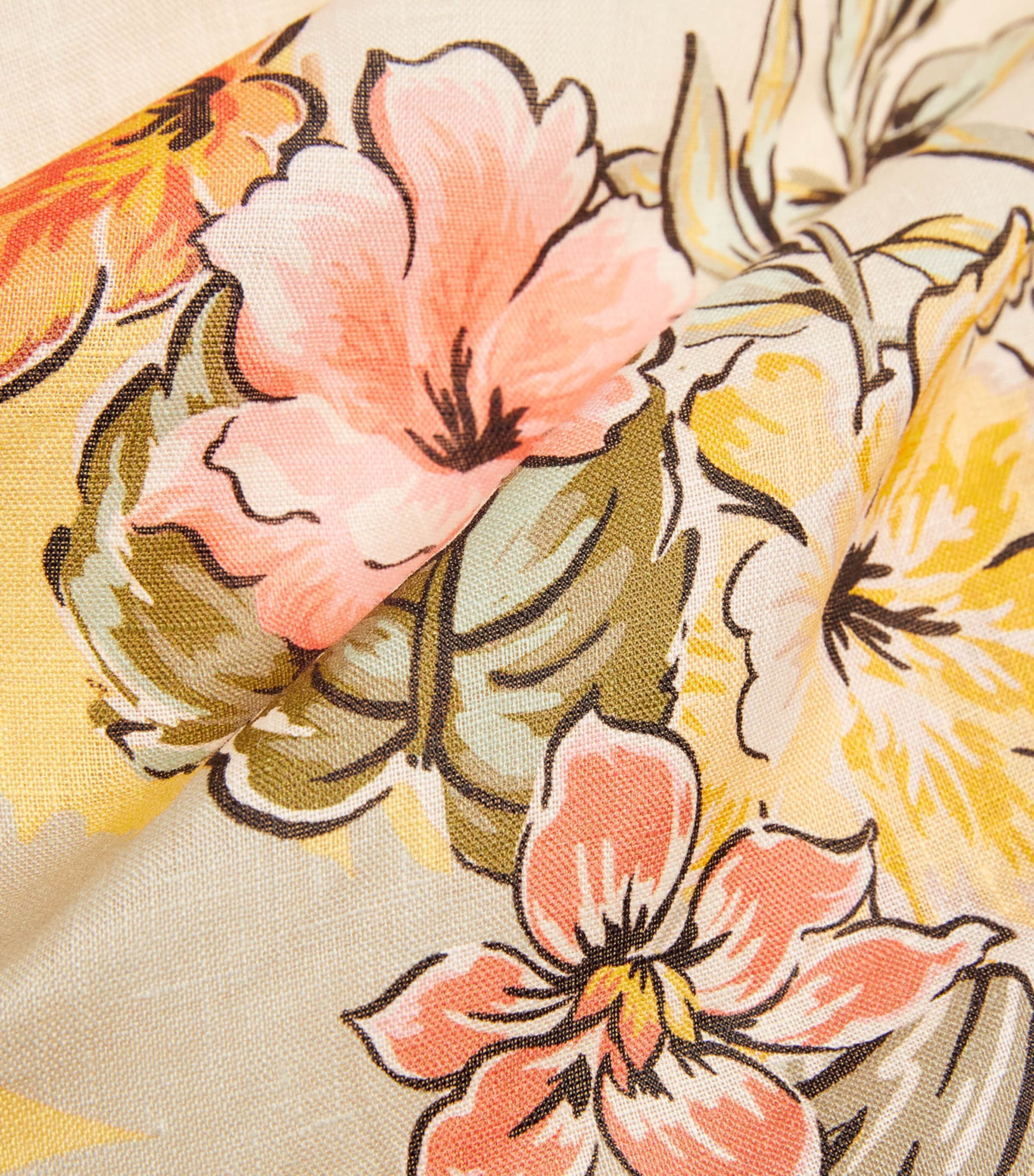 Linen Nautrical Map Print Midi Dress NAUTICAL MAP Image 5