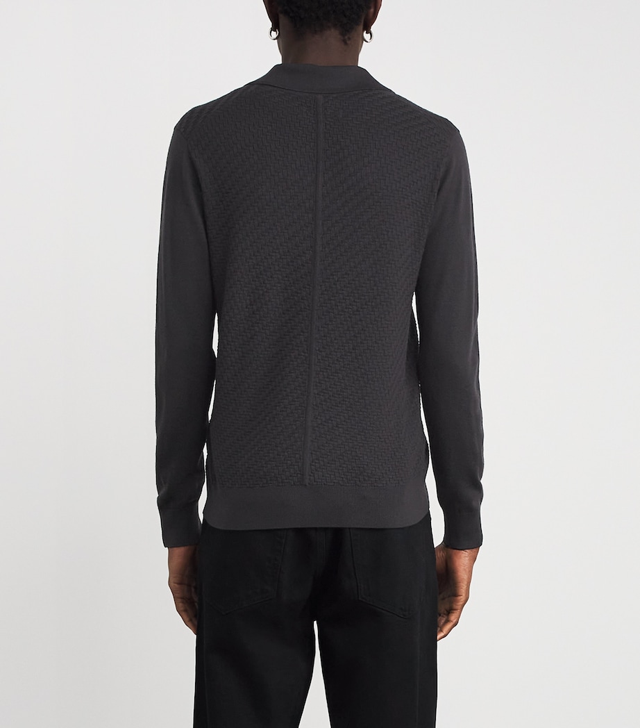 Wool Johnny Collar Polo Shirt WSHBK Image 4