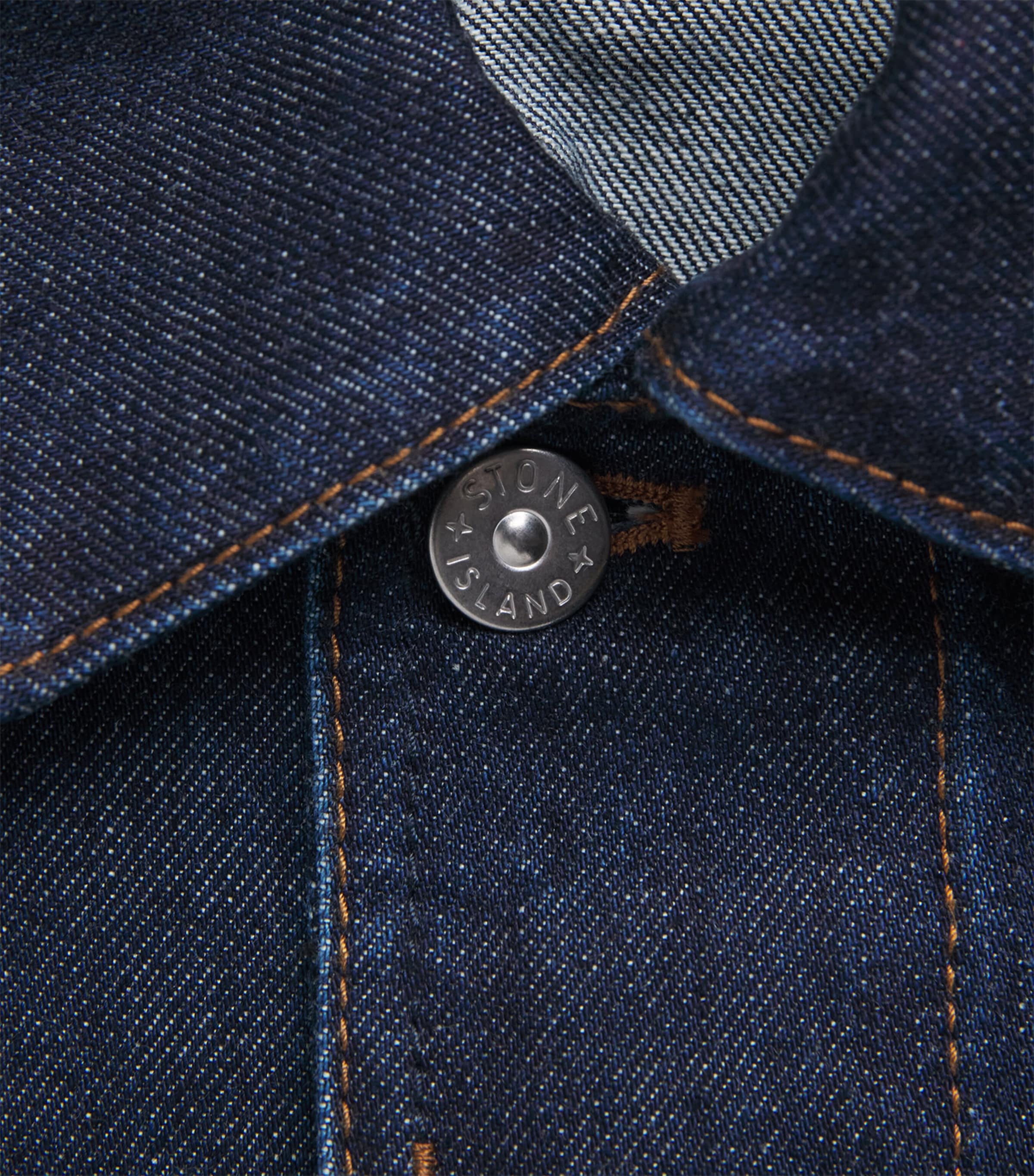 Stone Island Mens Denim Coach Jacket Image 6