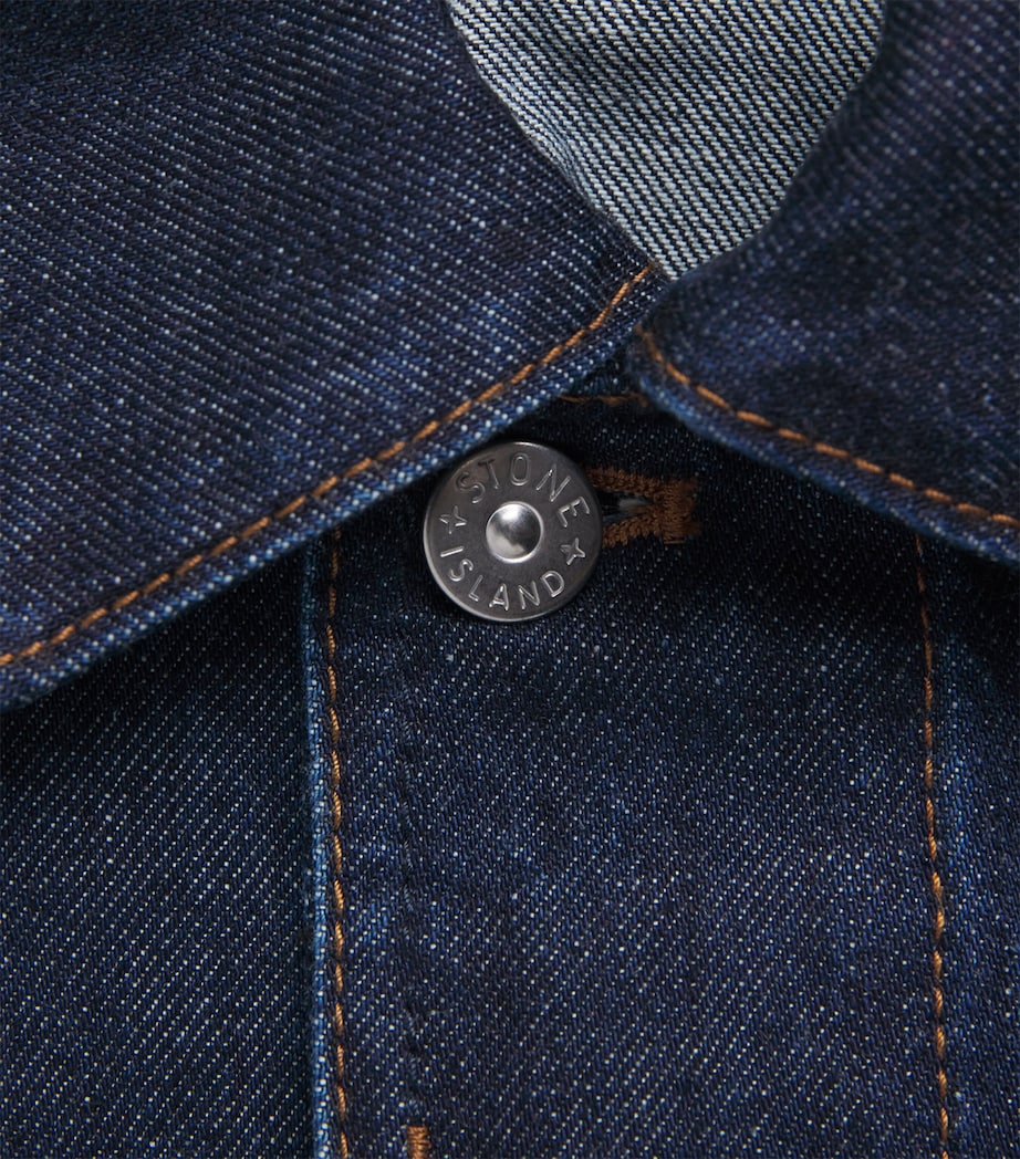 Stone Island Mens Denim Coach Jacket Image 6